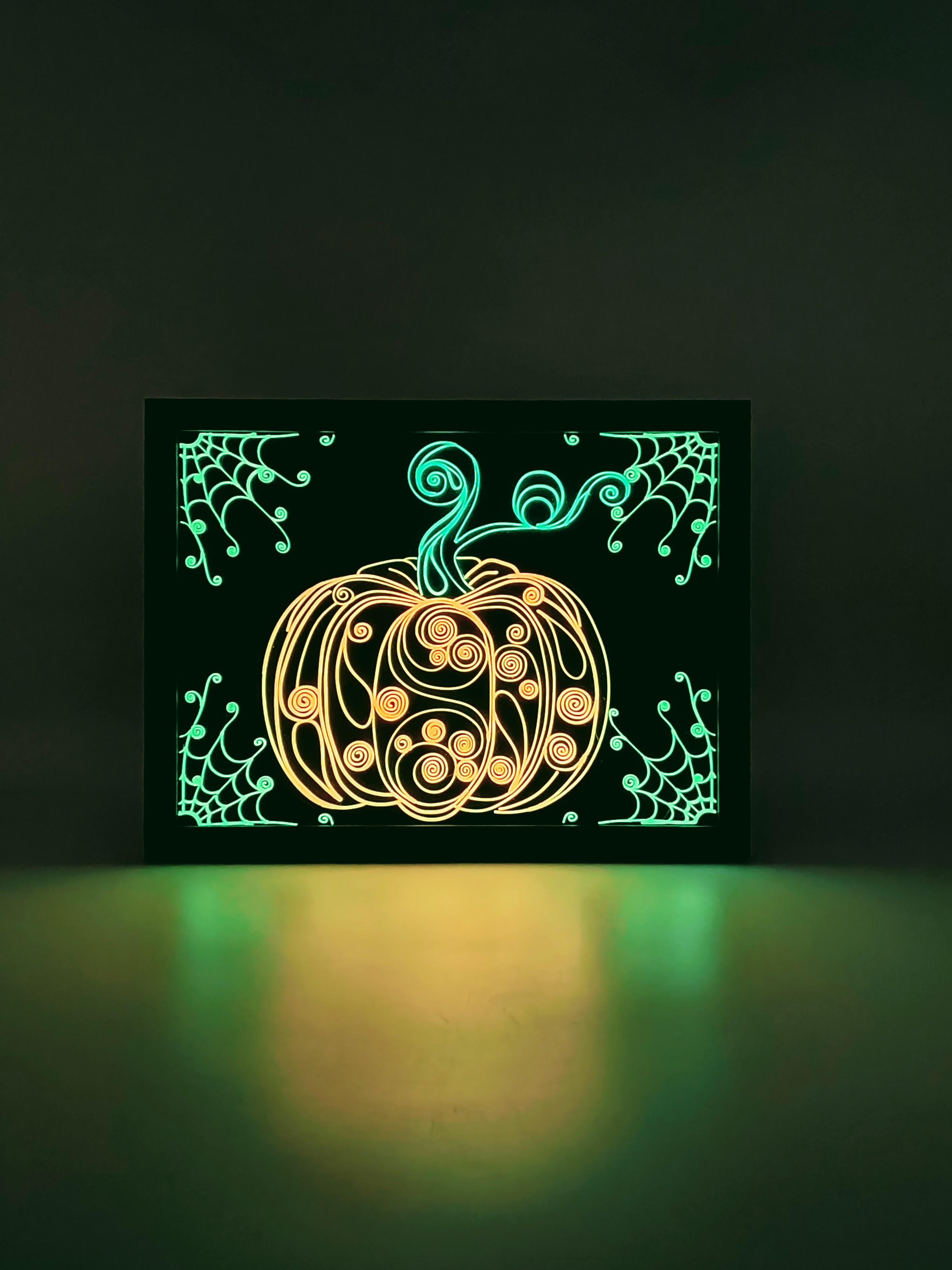 Spooky Swirls: Glow-in-the-Dark Pumpkin! 🎃 3d model