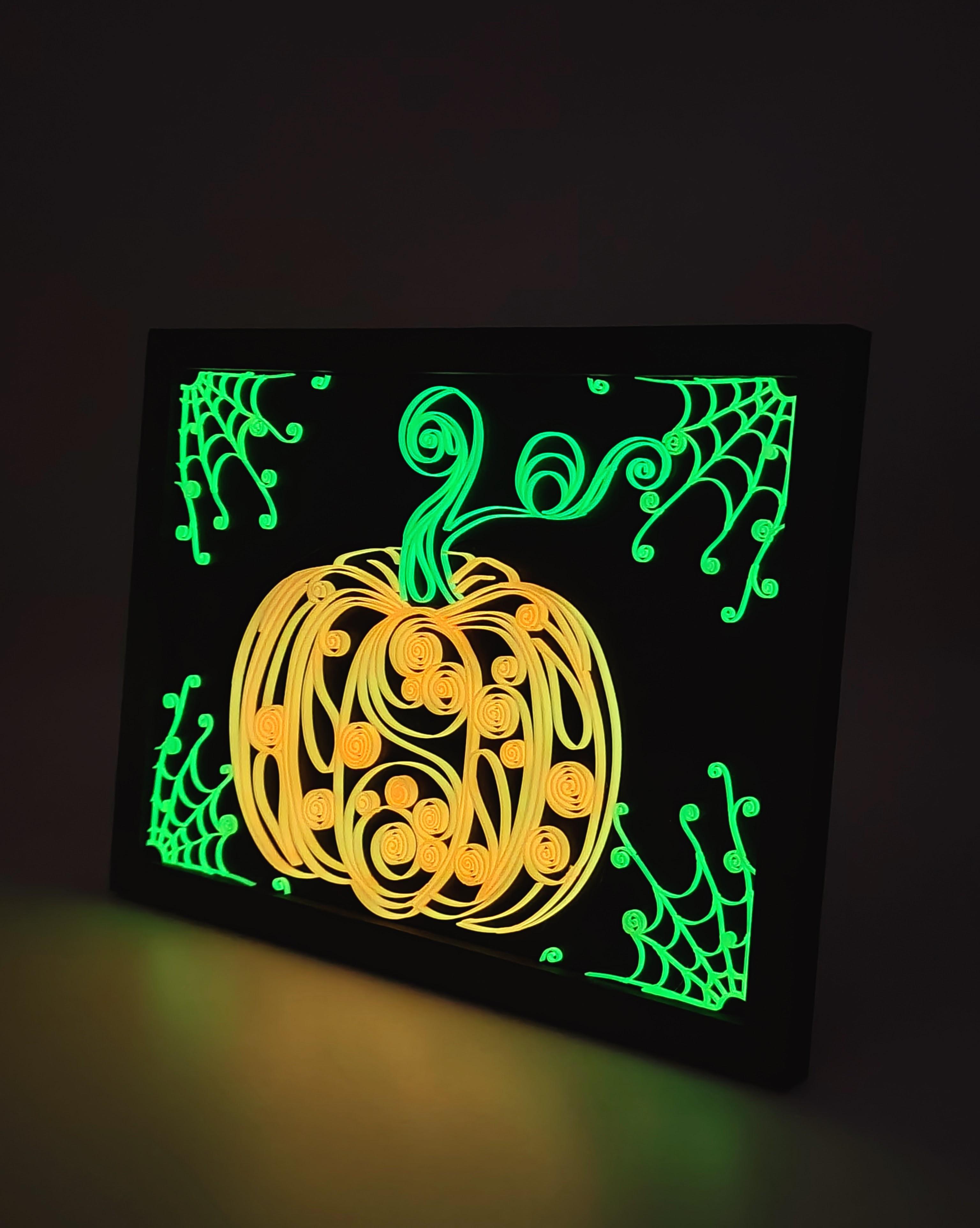 Spooky Swirls: Glow-in-the-Dark Pumpkin! 🎃 3d model