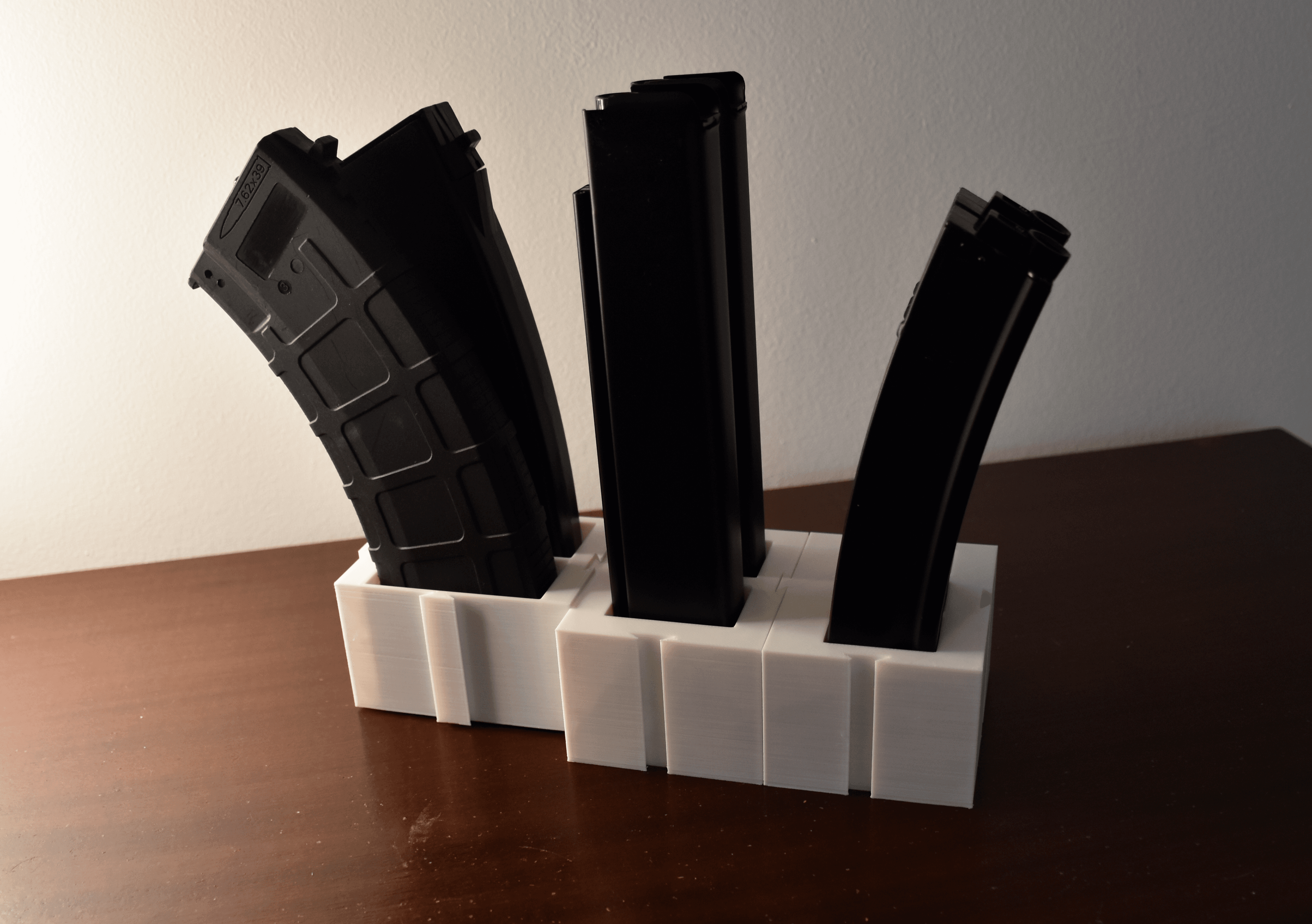 Modular Airsoft magazine organizer (for desk) 3d model