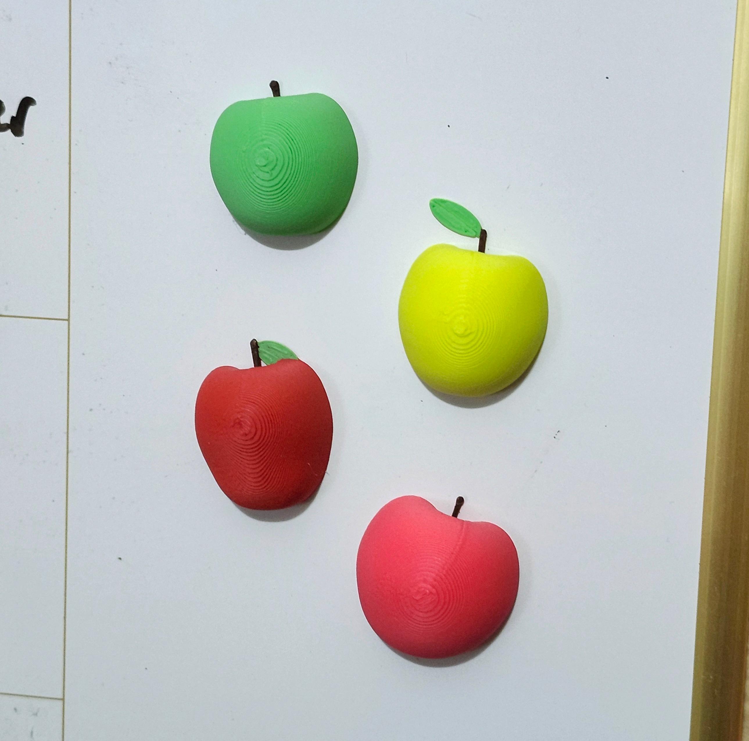 Miniature Apple-Themed Decorative Magnet Set [The 'Low-Hanging Fruit' Collection] 3d model