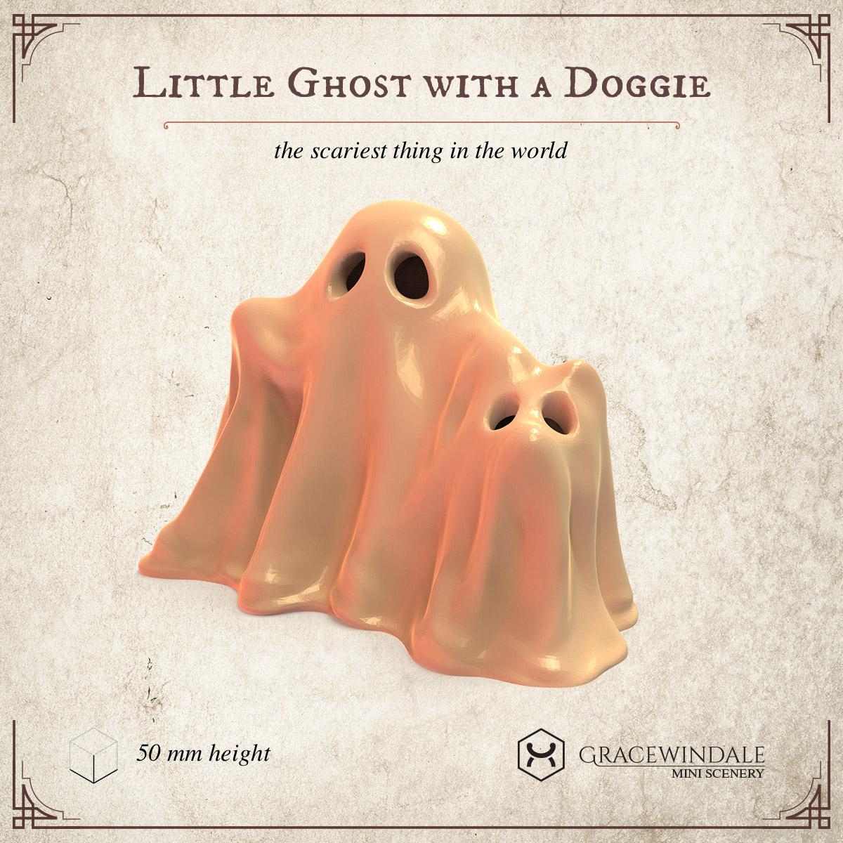 Little Ghost with a Doggie 3d model