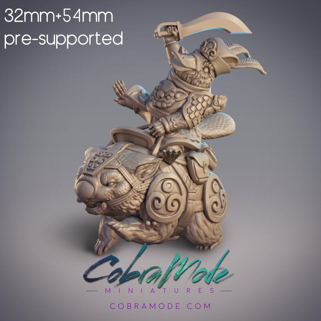 Platypus Cavalry - Shenbar, Boondaburra Musari and Wombat Mount (Pre-supported) 3d model