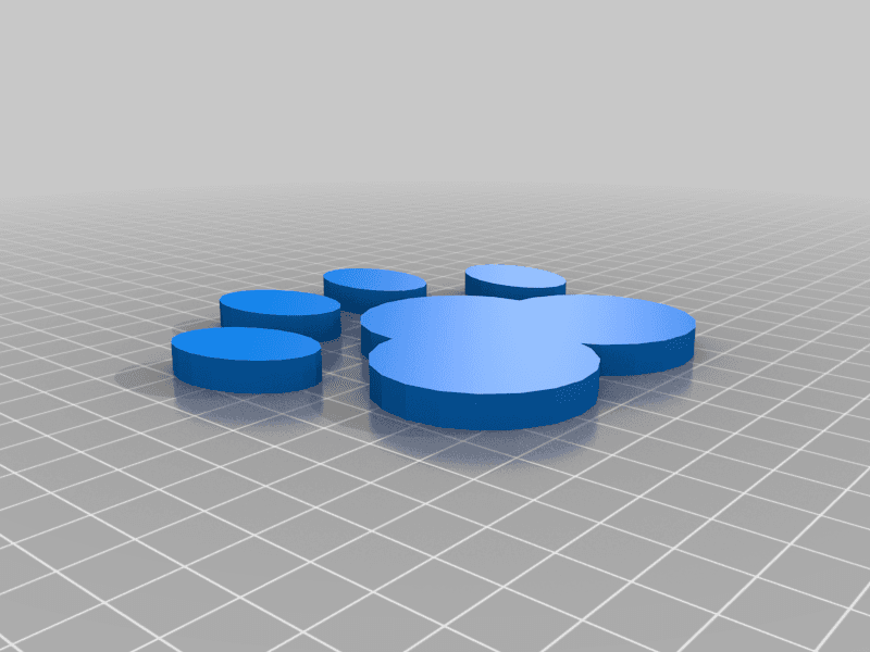 Paw Print Dish 3d model