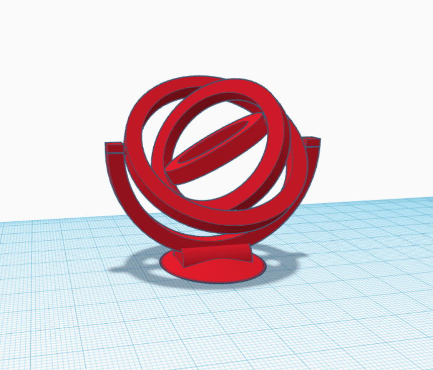 Gyroscope Desk Art 3d model