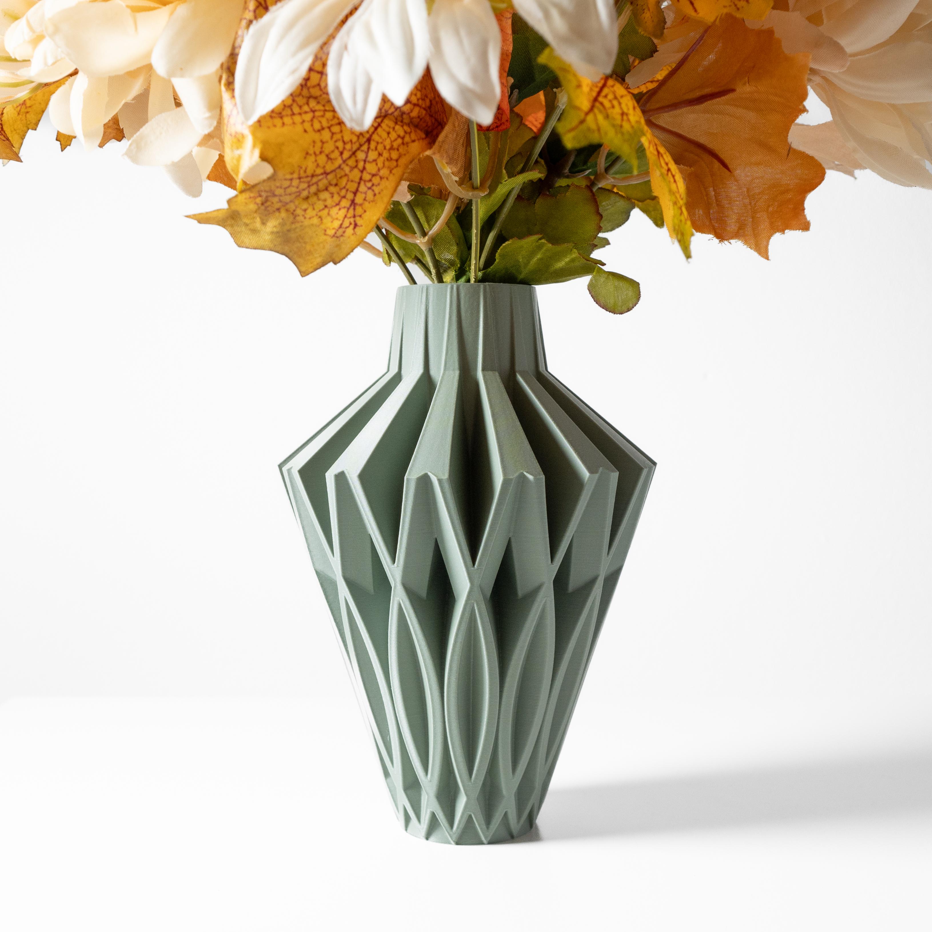 The Javero Vase, Modern and Unique Home Decor for Dried and Preserved Flower Arrangement  | STL File 3d model