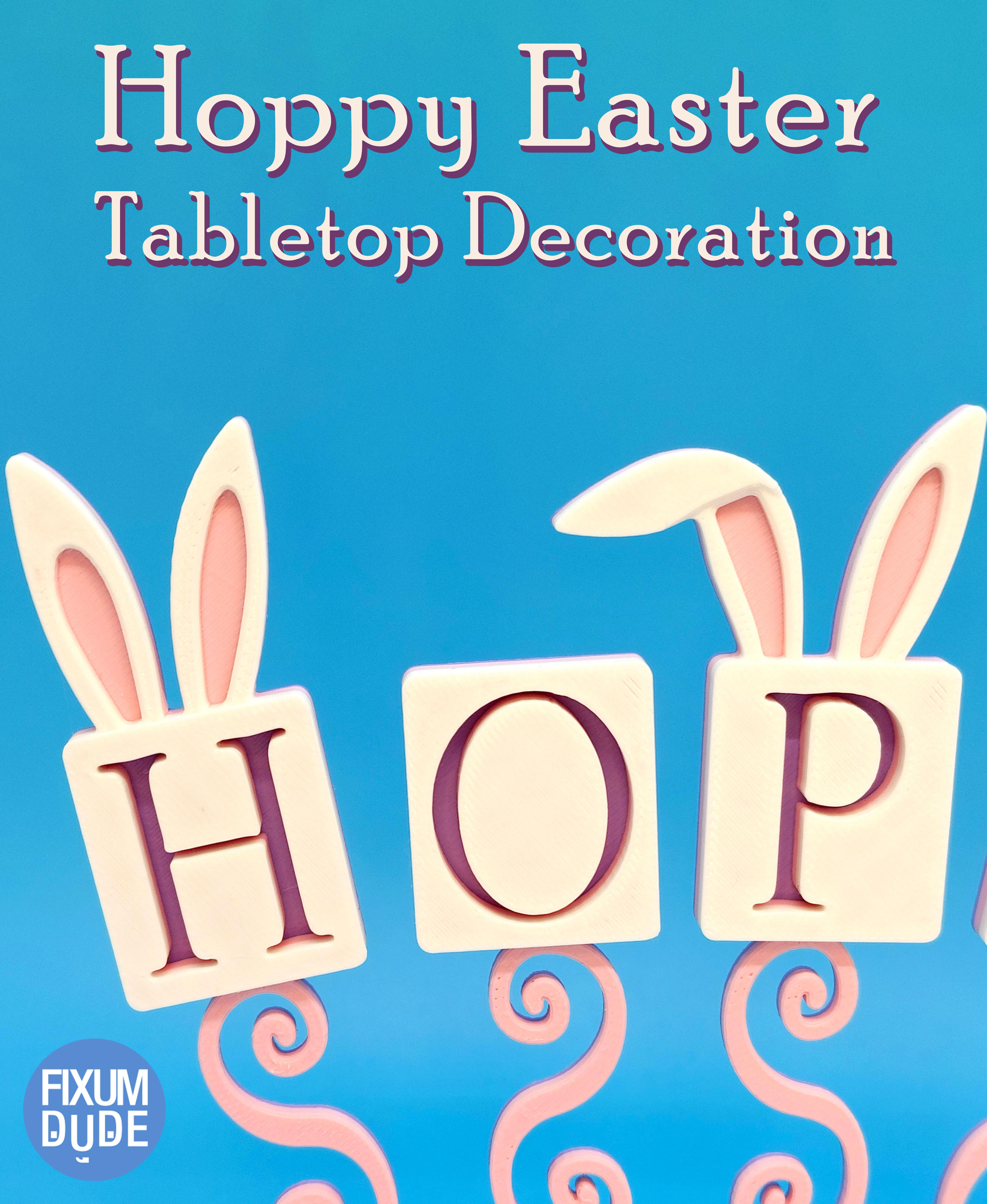 Hoppy Easter Tabletop Decoration 3d model