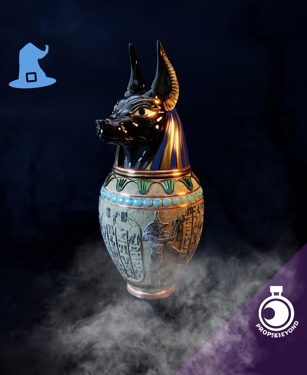 Anubis’ Canopic Jar 3d model