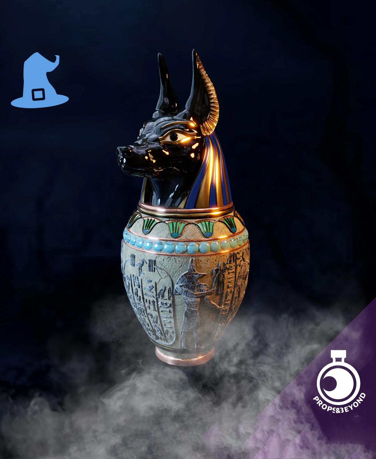 Anubis’ Canopic Jar 3d model