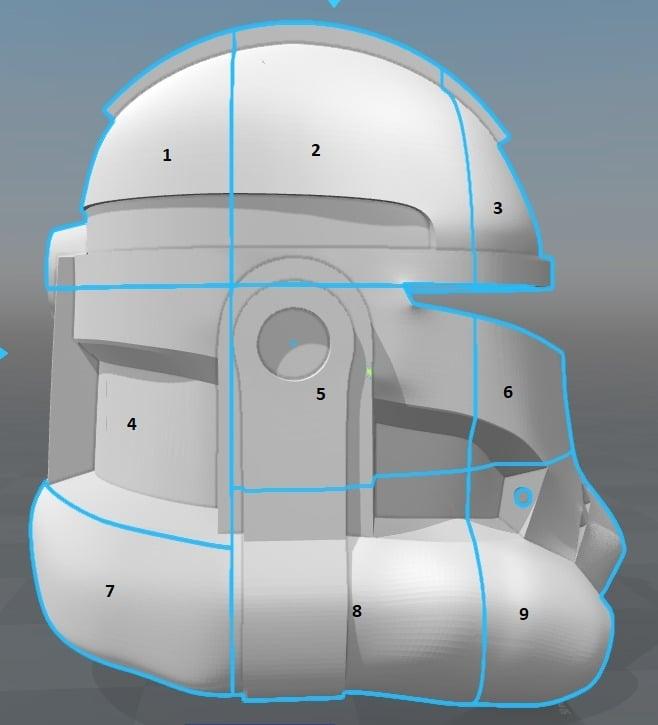 Captain Rex's Helmet Phase 2 (Star Wars) 3d model