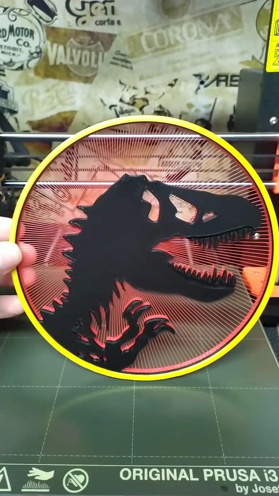 Jurassic Park String Art 3d model