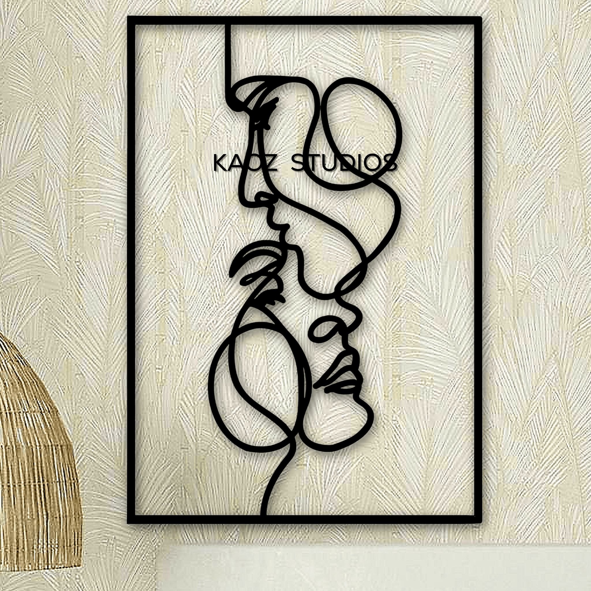 line art faces wall art minimalist wall decor minimalistic decoration 3d model