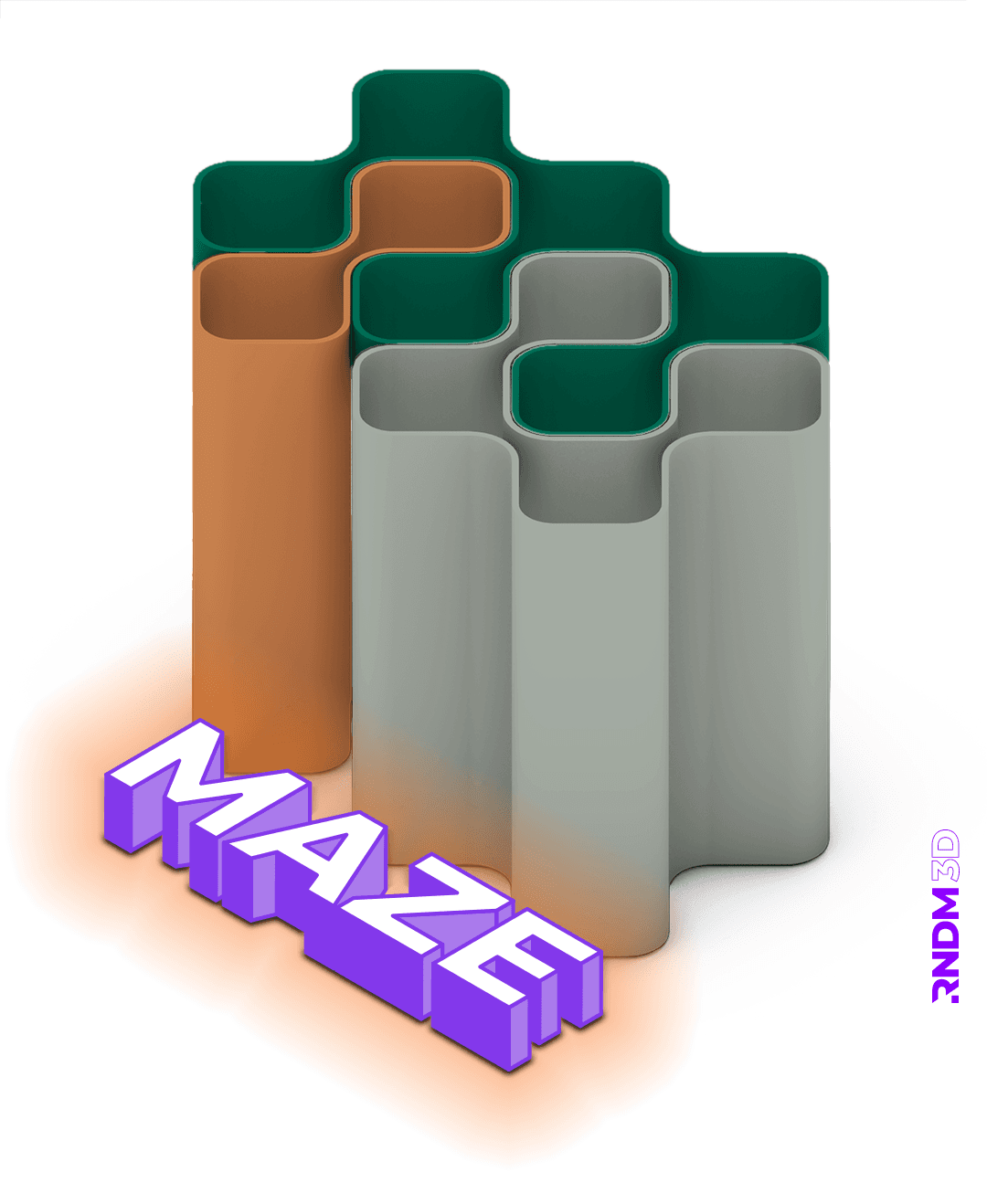 Maze Vase - Modular Organizer System *by RNDM3D* 3d model