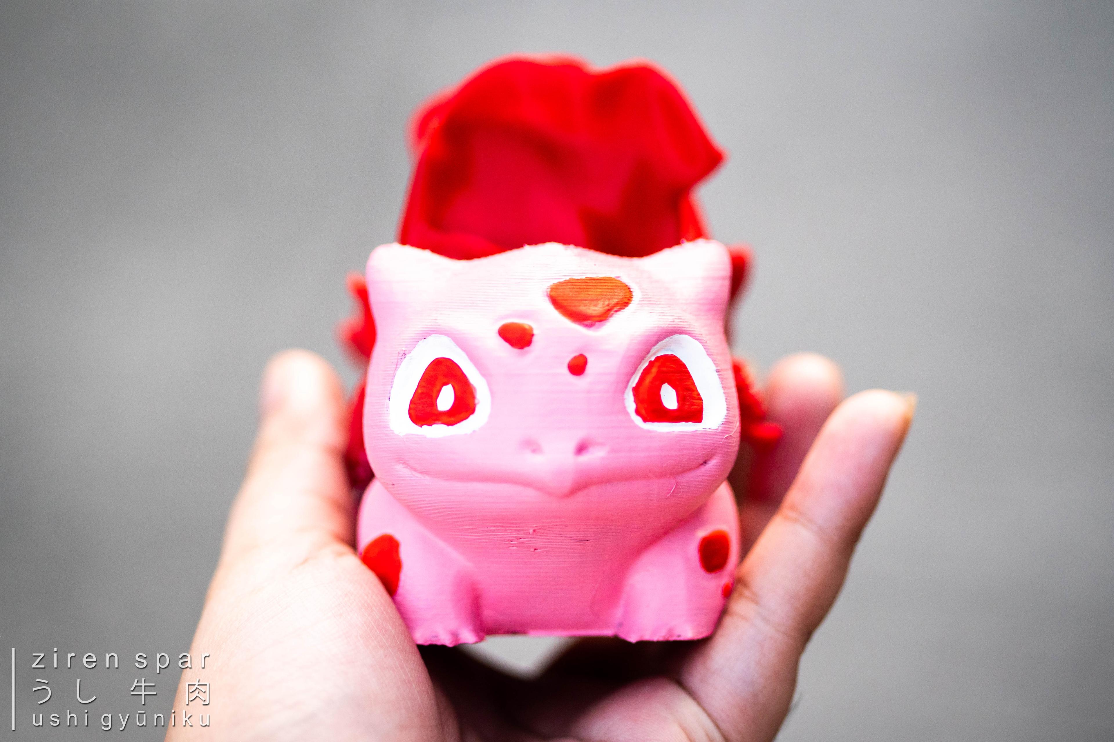 Rose Bulbasaur - rose bulbasaur. happy 💖 day!
📸 gears: niichan 
🧩 assist: touchan & kāchan
🧵 esun
🖨️ creality ender 3 pro w/ capricorn tube
#filamentFebruary - 3d model