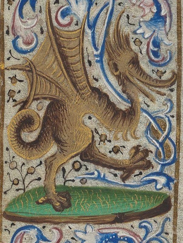 I don't Know. A Dragon? I guess? from Medieval Manuscript 3d model