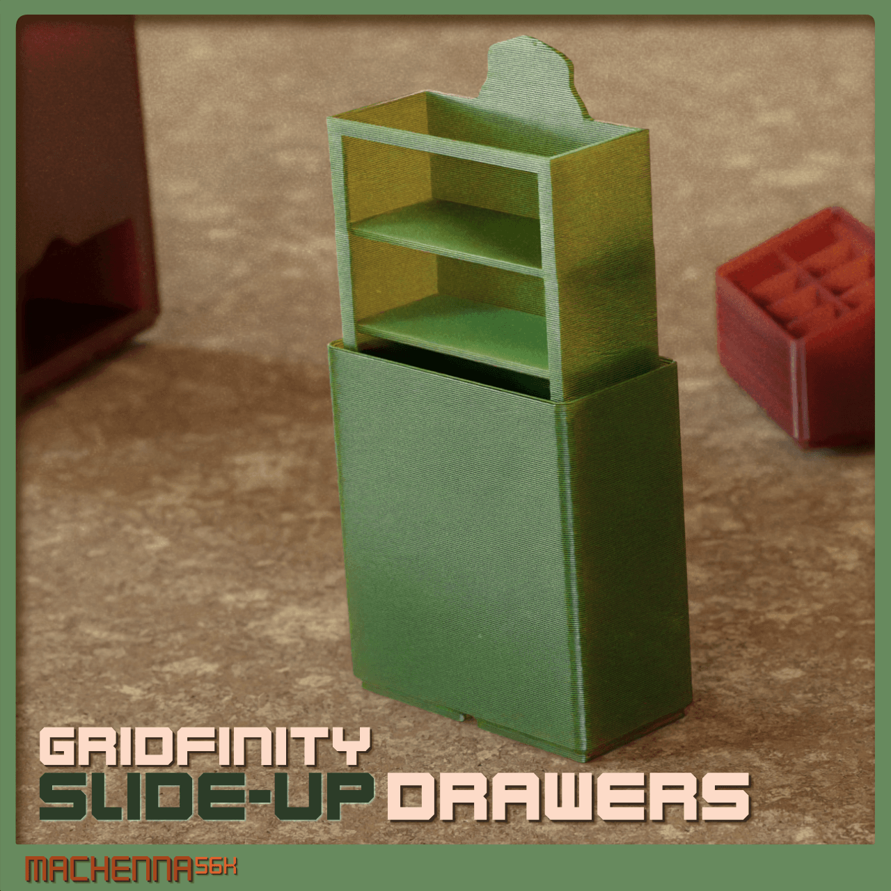 Gridfinity | Slide-Up Drawer 3d model