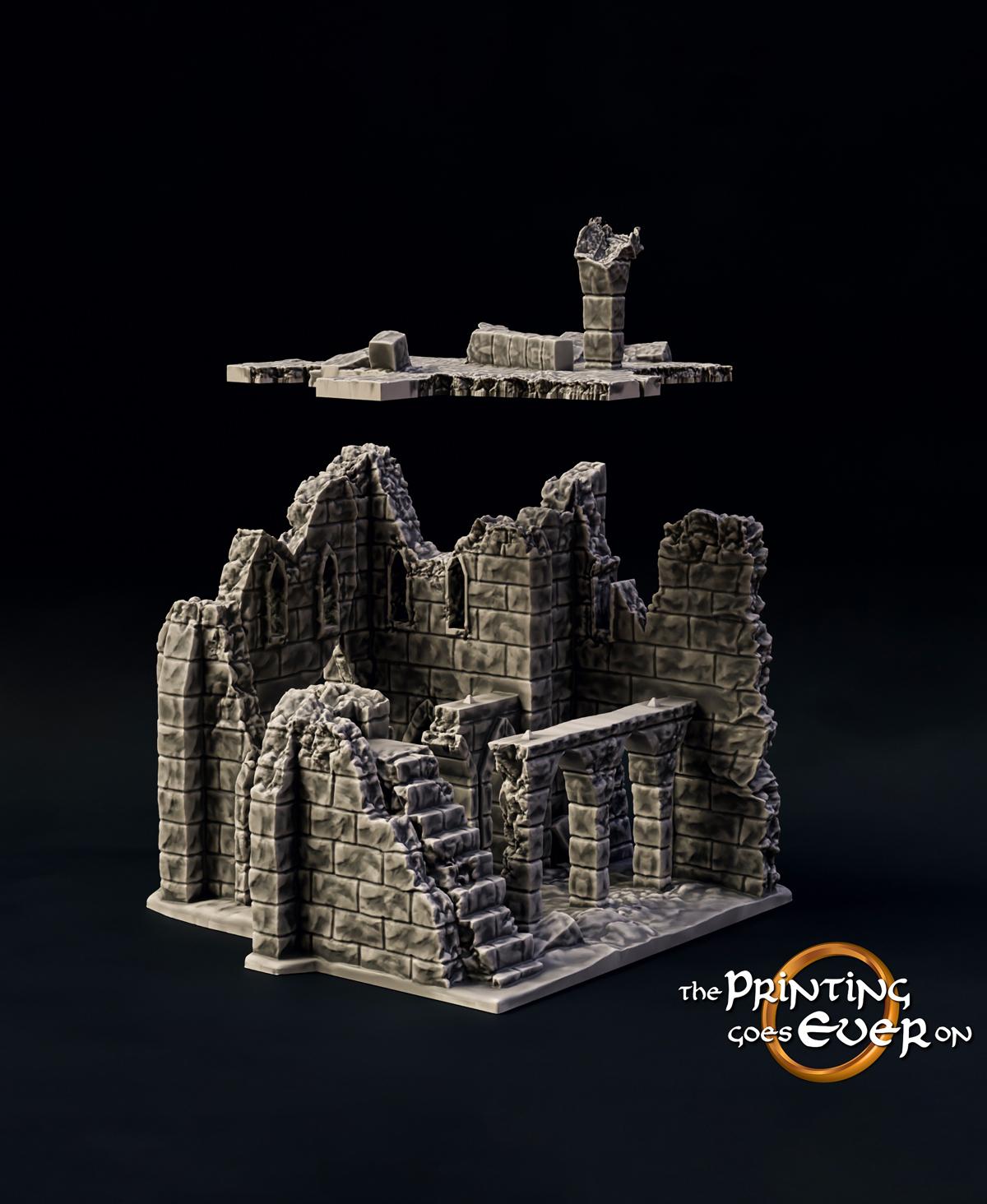 Medieval Ruins Set 3d model