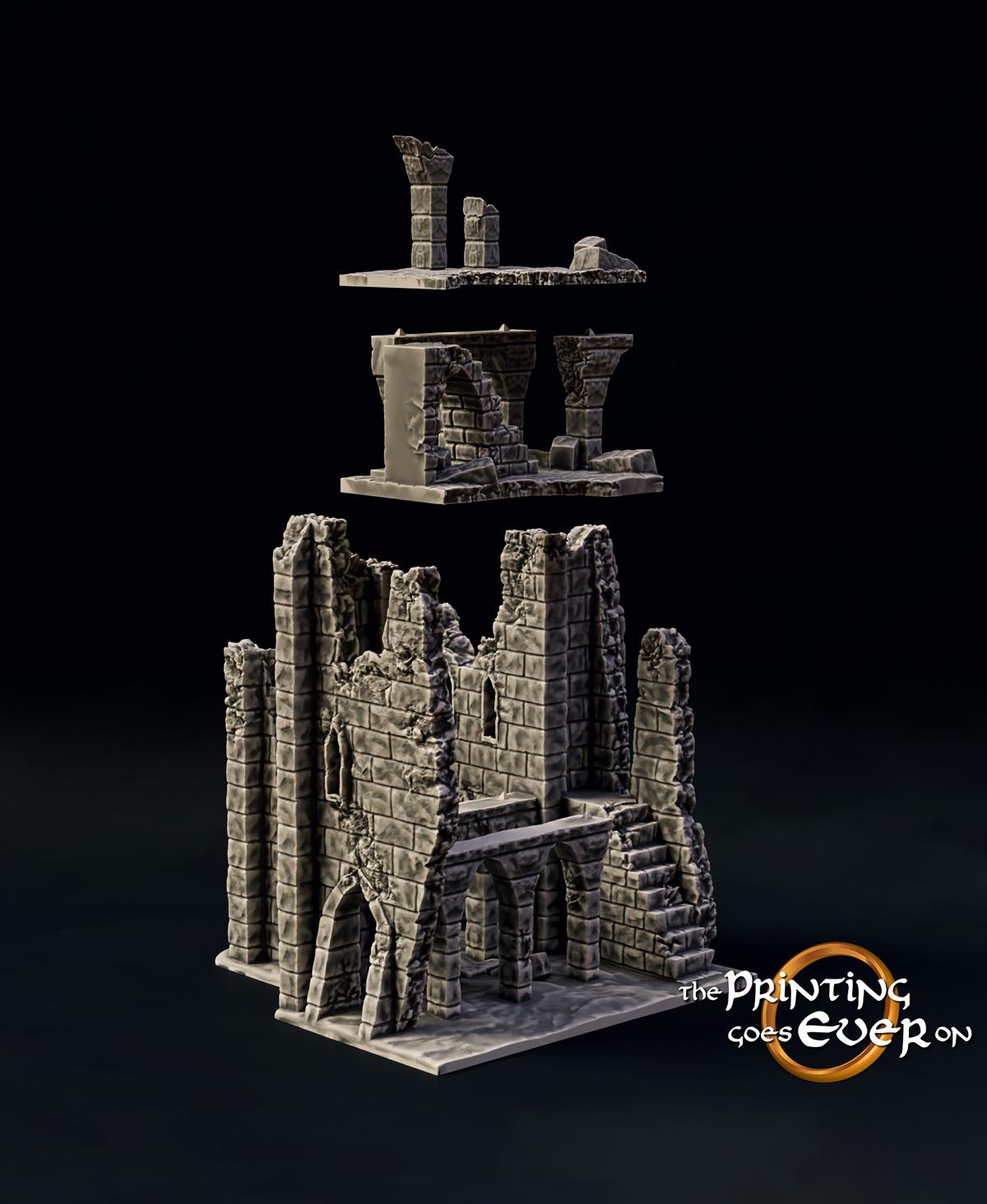 Medieval Ruins Set 3d model