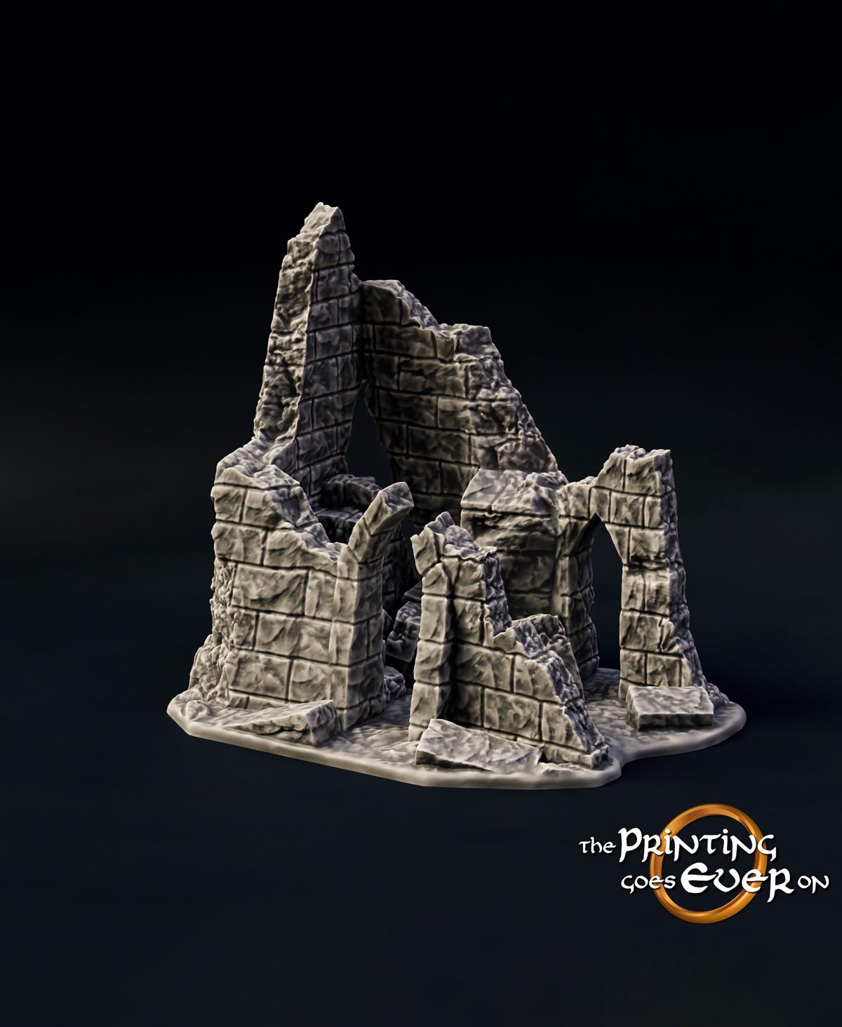 Medieval Ruins Set 3d model