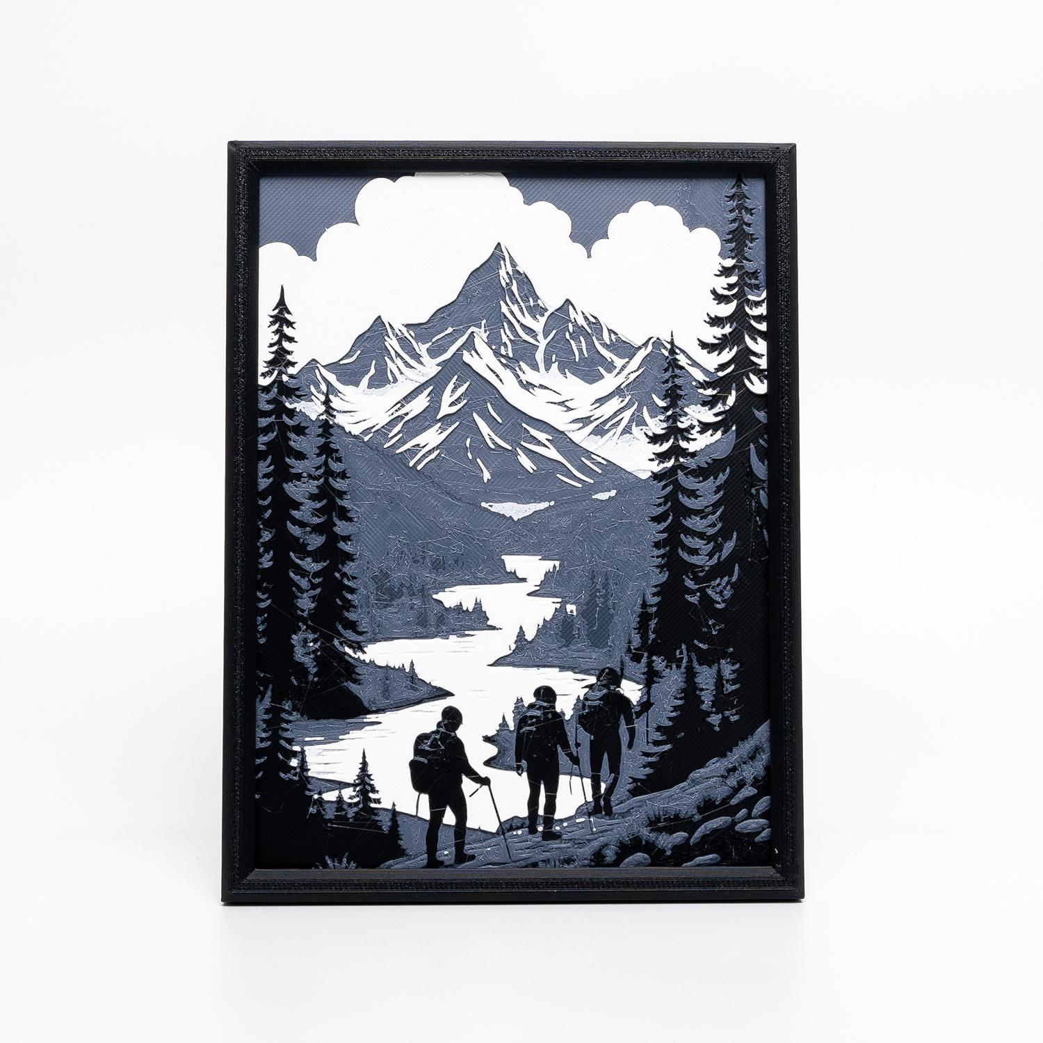 Mountain Adventure Wall Art 3d model