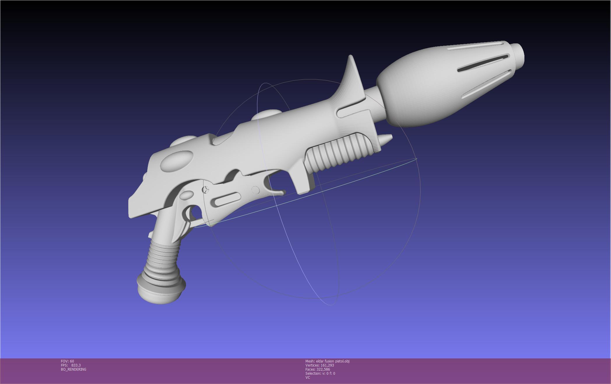 Warhammer Eldar Fusion Pistol 3d model