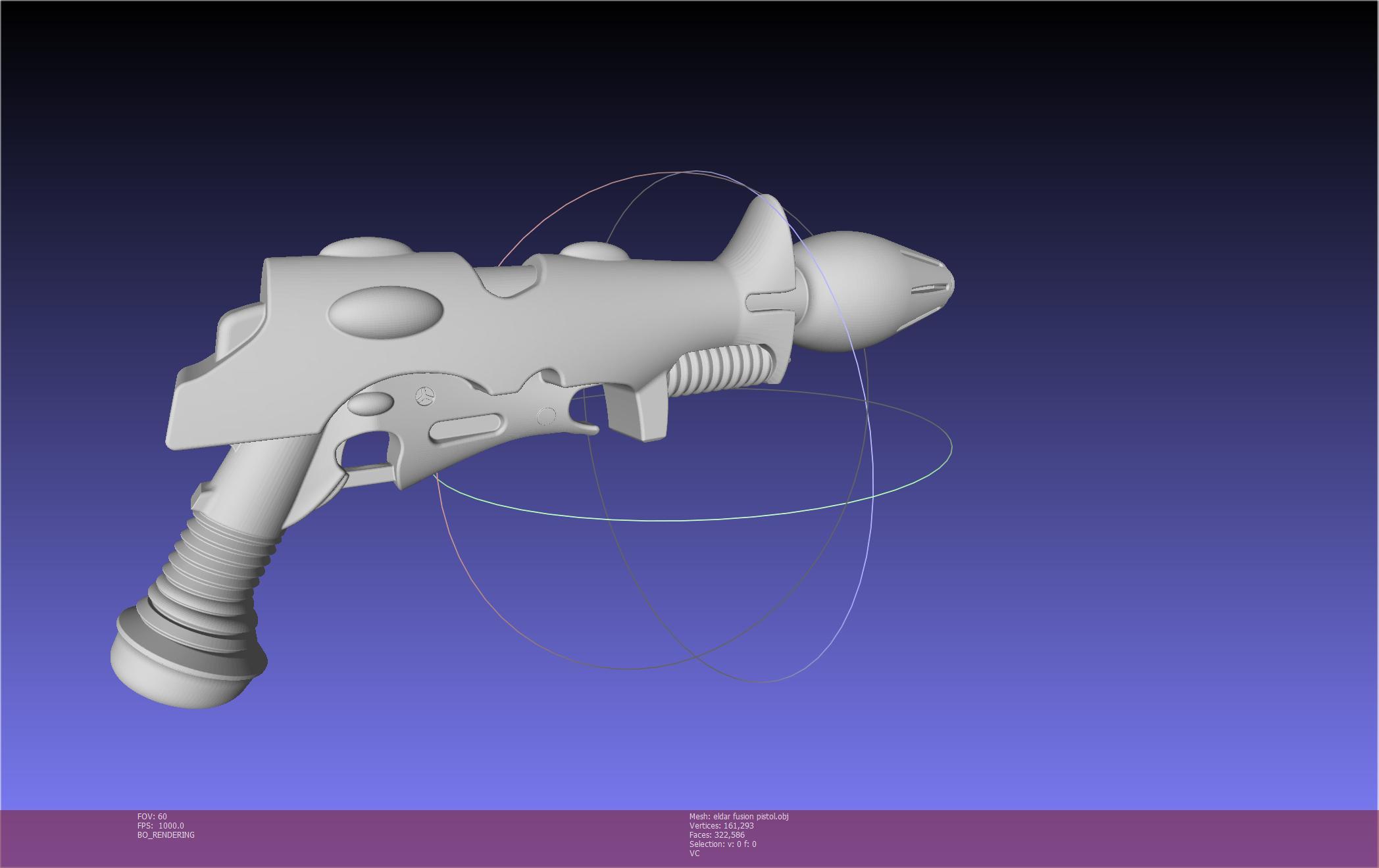 Warhammer Eldar Fusion Pistol 3d model