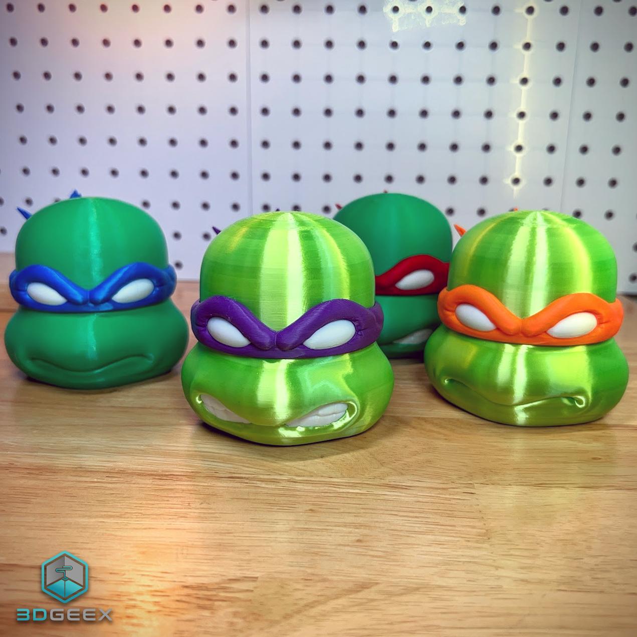 TMNT Modular Head Containers 3d model