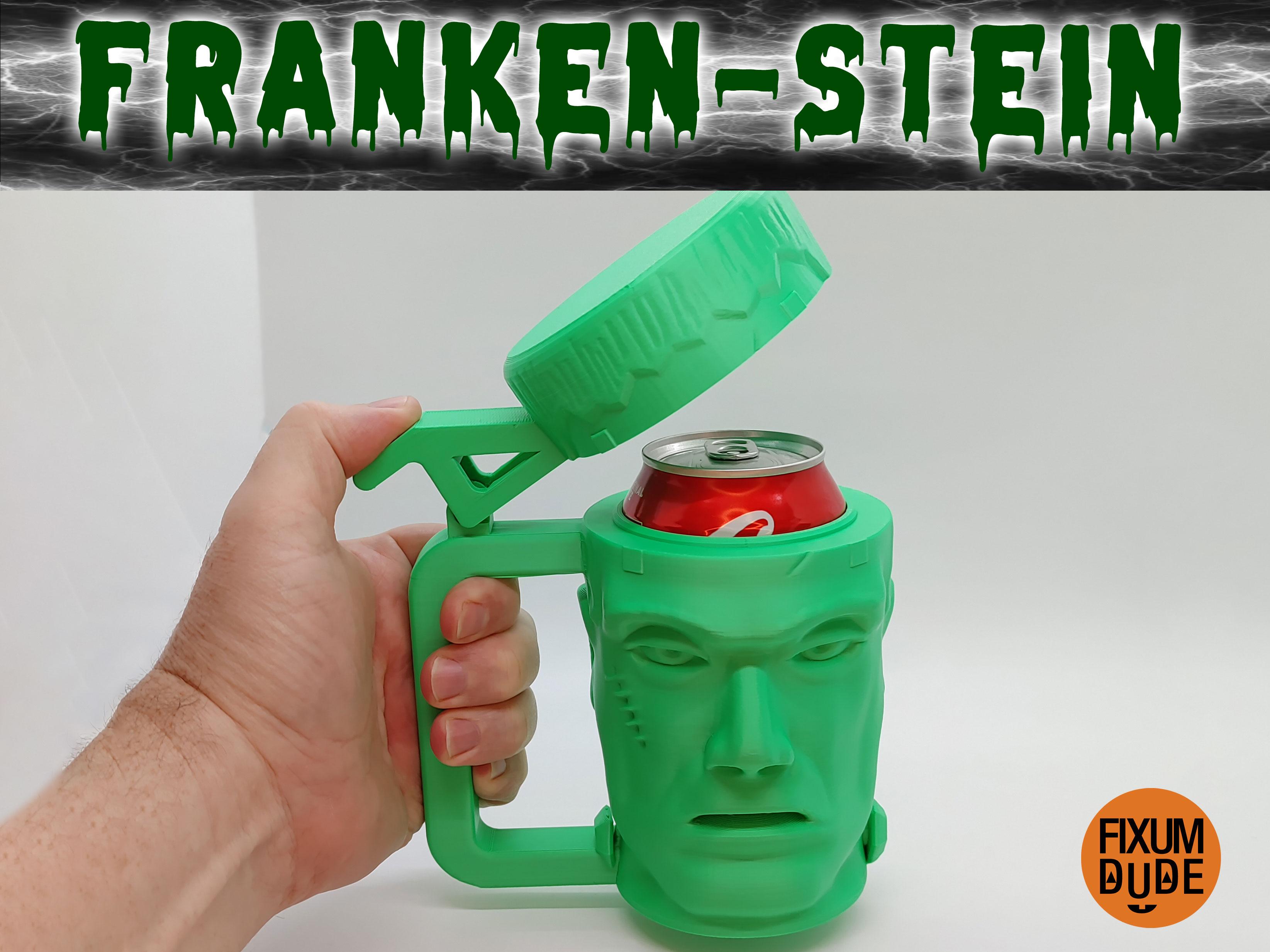 Franken-Stein Flip Top Can Coozie 3d model