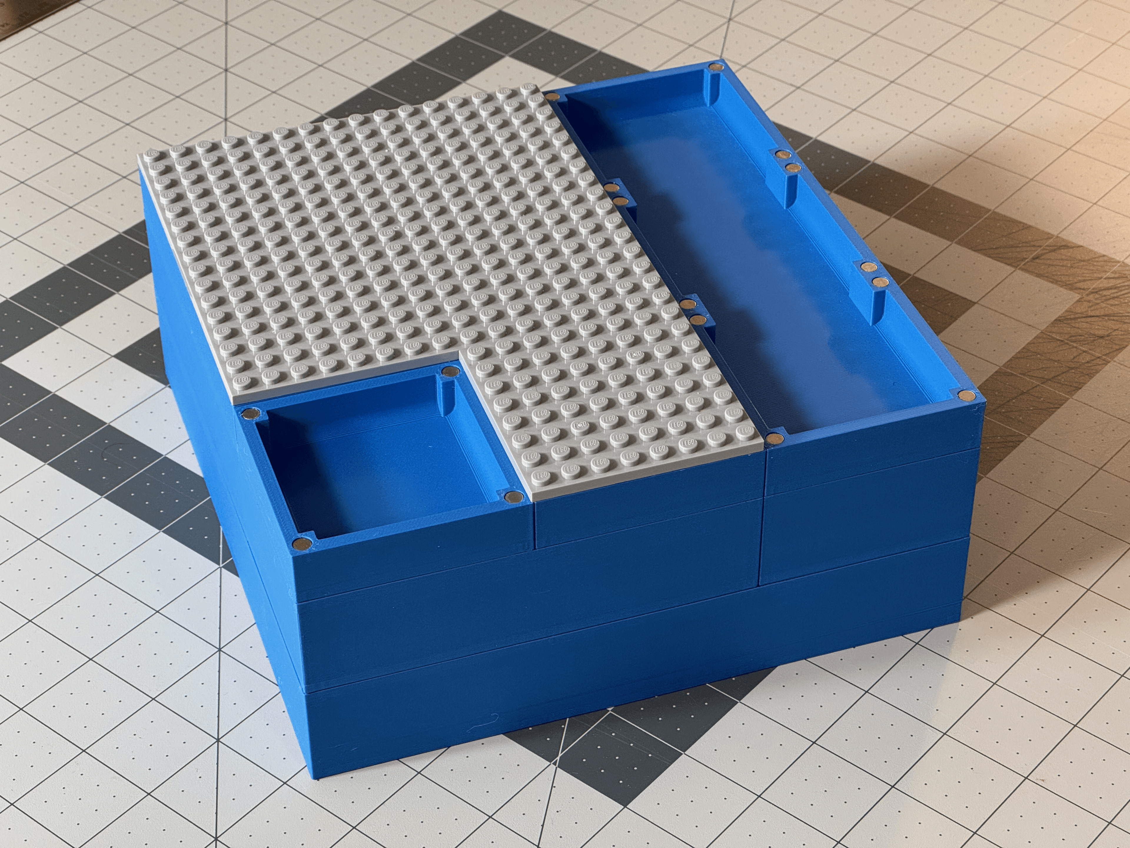 Modular Magnetic LEGO Tray System 3d model