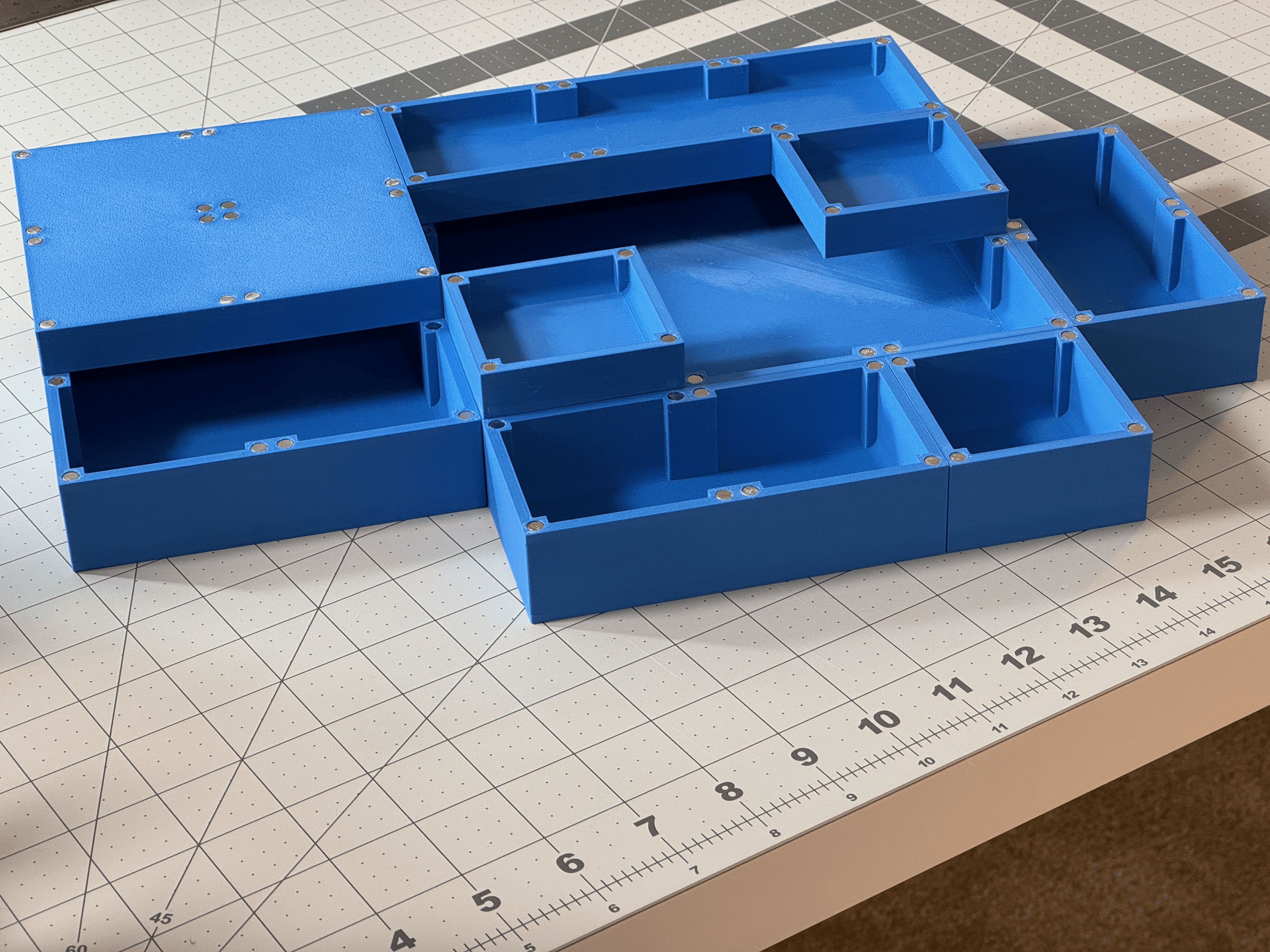 Modular Magnetic LEGO Tray System 3d model