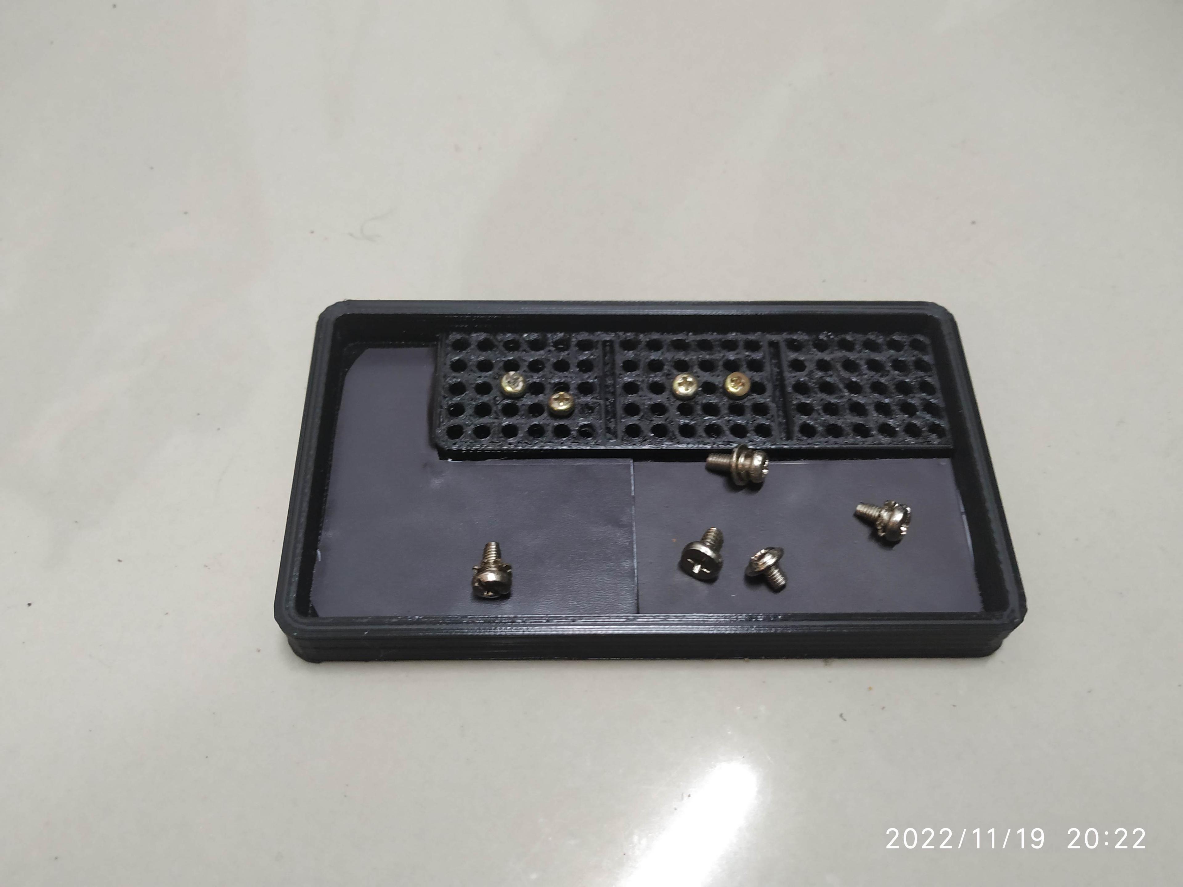 Tray for Screws with separating holes 3d model