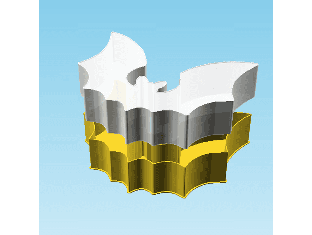 Bat 0062, nestable box (v2) 3d model