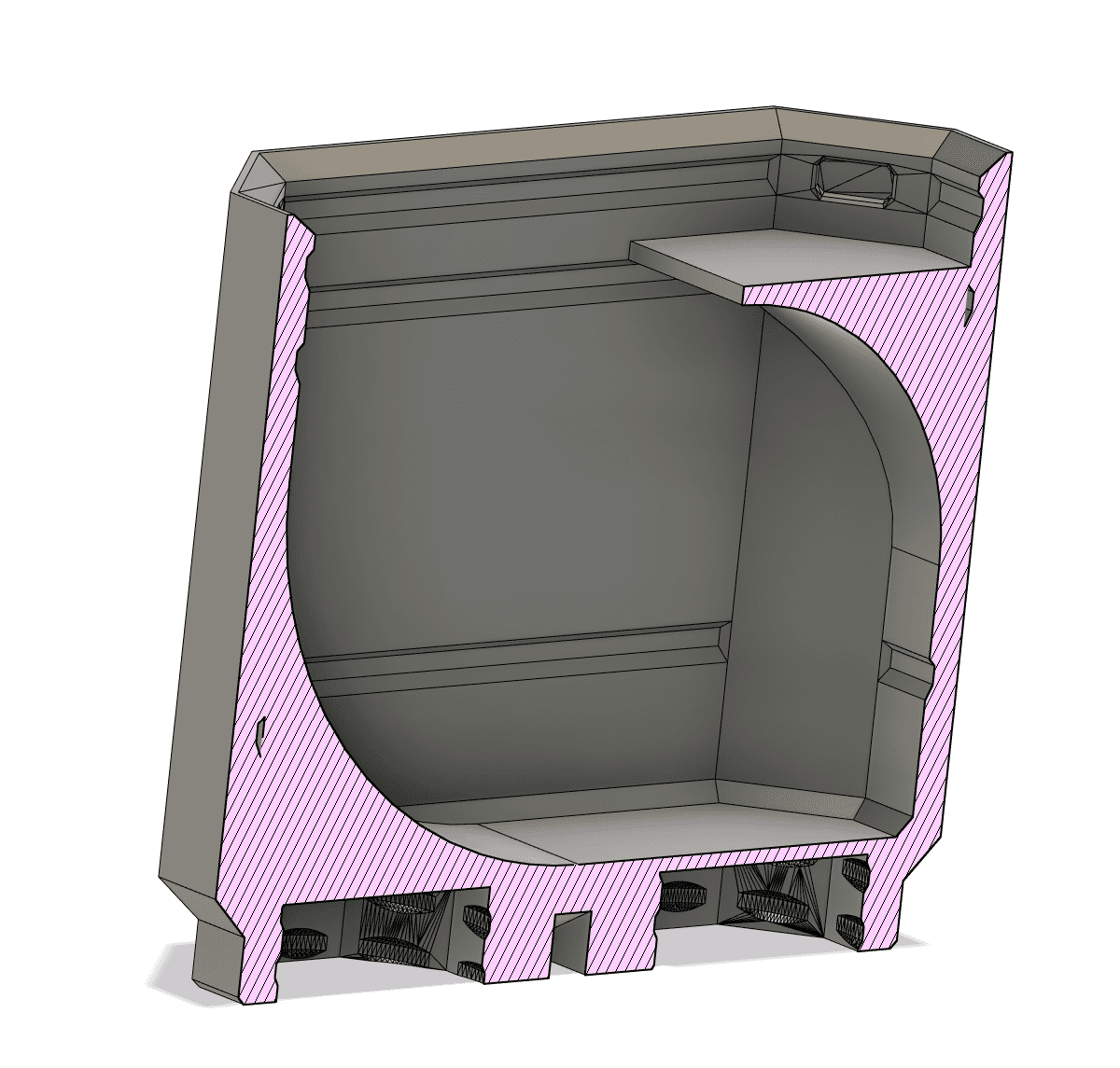 Remix 1x1x0.75 - No Lock Holes - ramped - Labelplate - Multigrid Bin 3d model