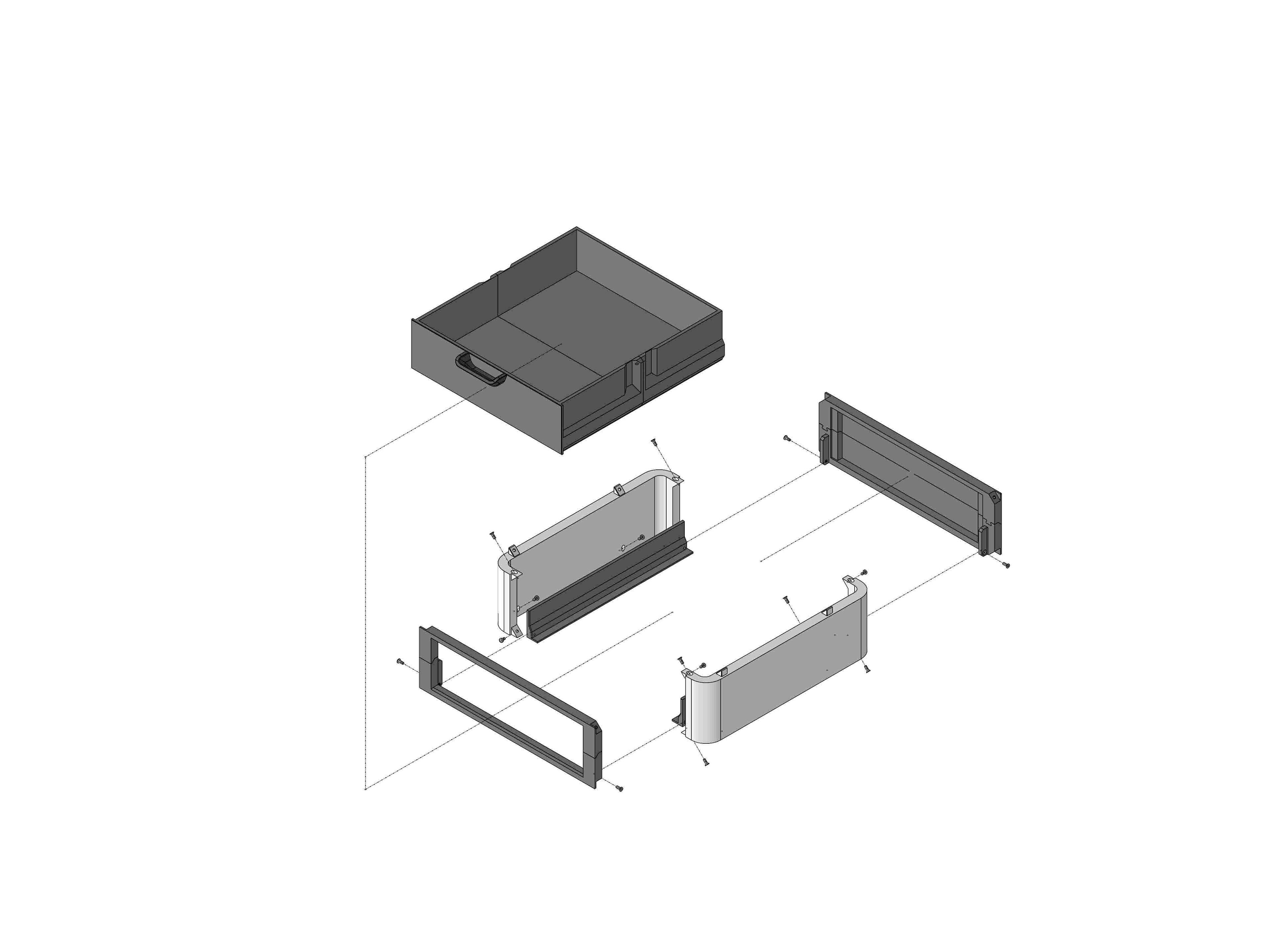 [BaBo duo] mono drawer module 60 3d model