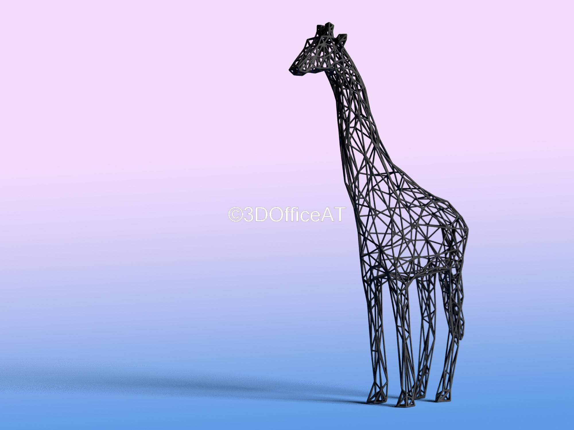 Wire Art Giraffe 3d model