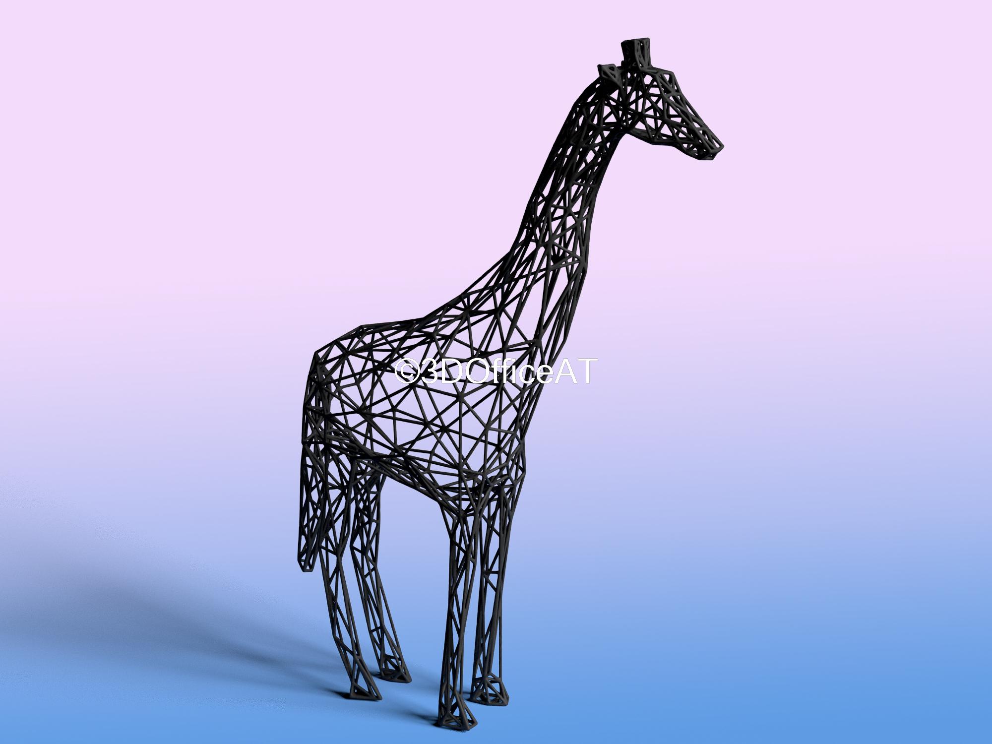 Wire Art Giraffe 3d model