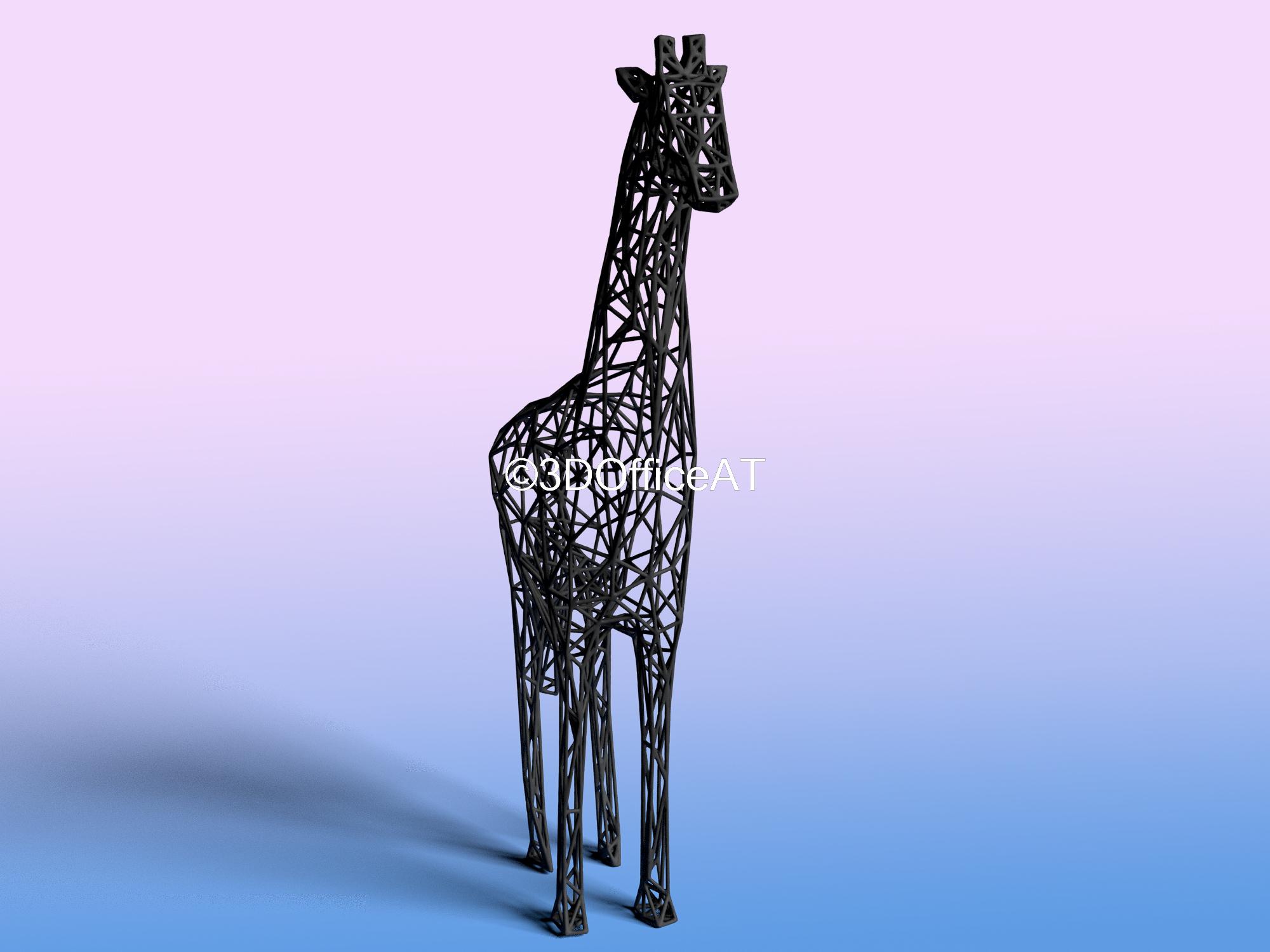 Wire Art Giraffe 3d model