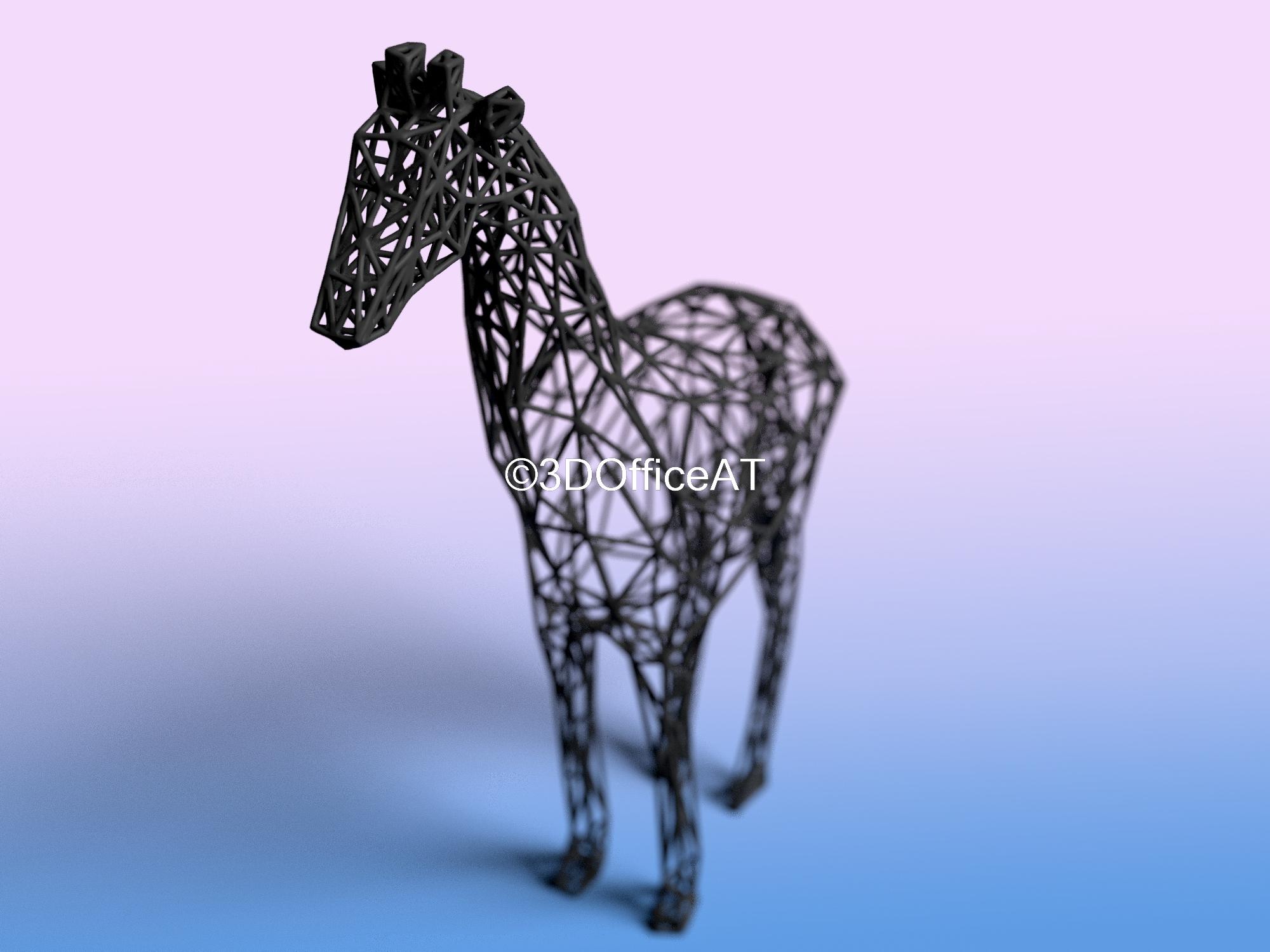 Wire Art Giraffe 3d model