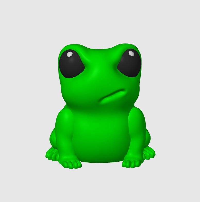 Angry Frog 3d model