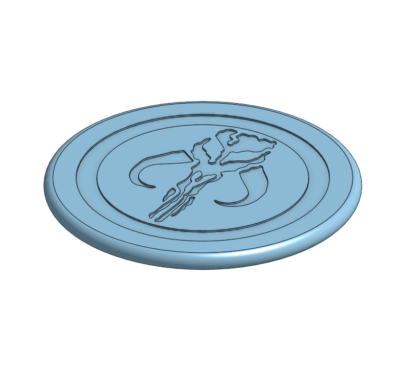 Fett Crest Coaster 3d model