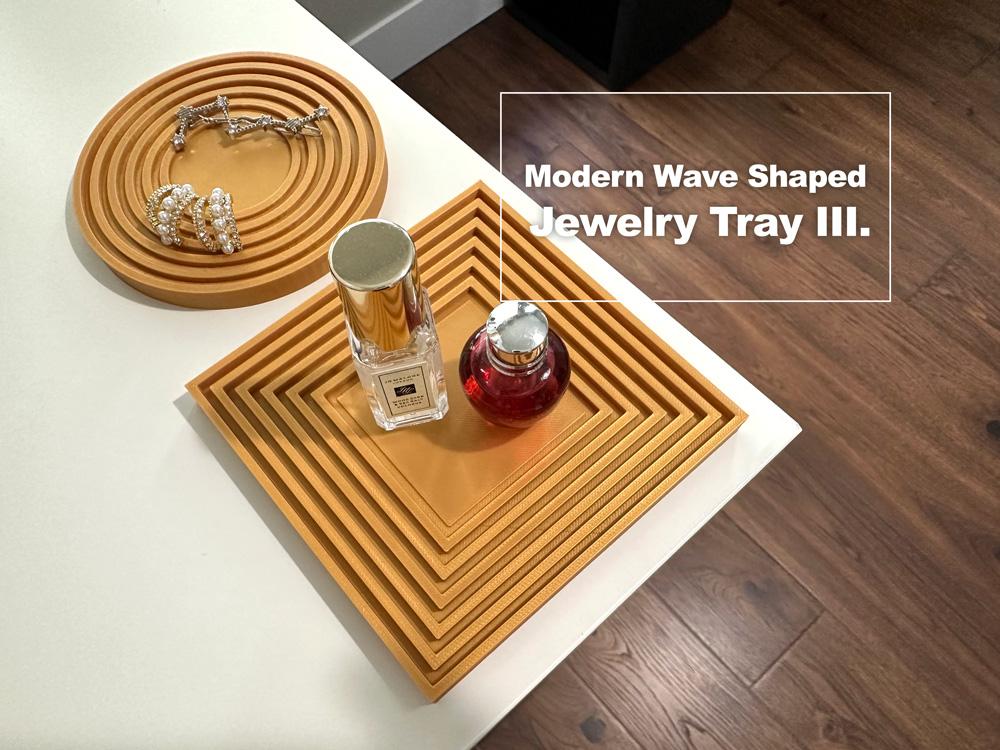 Modern Wave Shaped Jewelry Tray 3 3d model