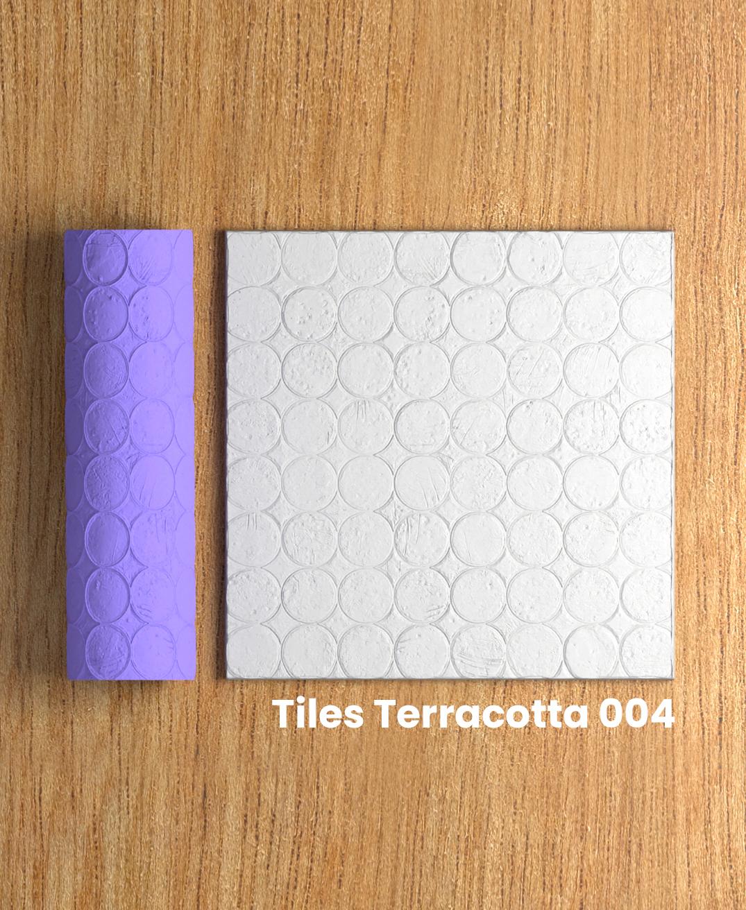 Collection Atomic-Tangerine | Tiles Terracotta 004 | Polymer Clay Seamless Texture Roller 3d model