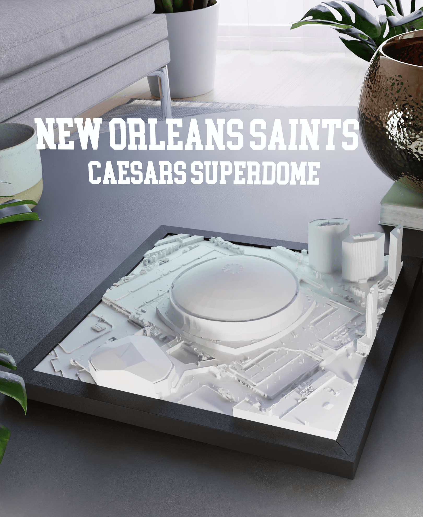 New Orleans Saints - Caesars Superdome 3d model