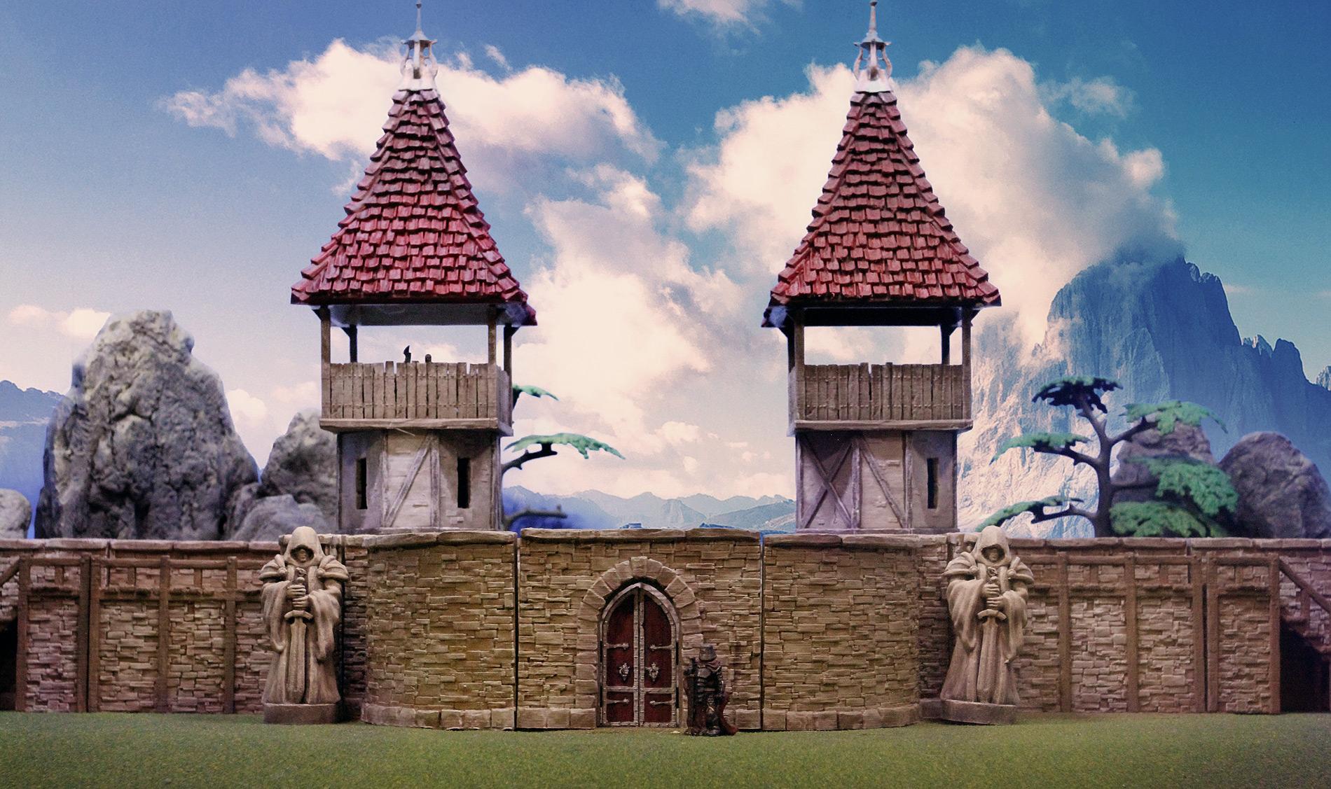 Town Walls Set 3d model