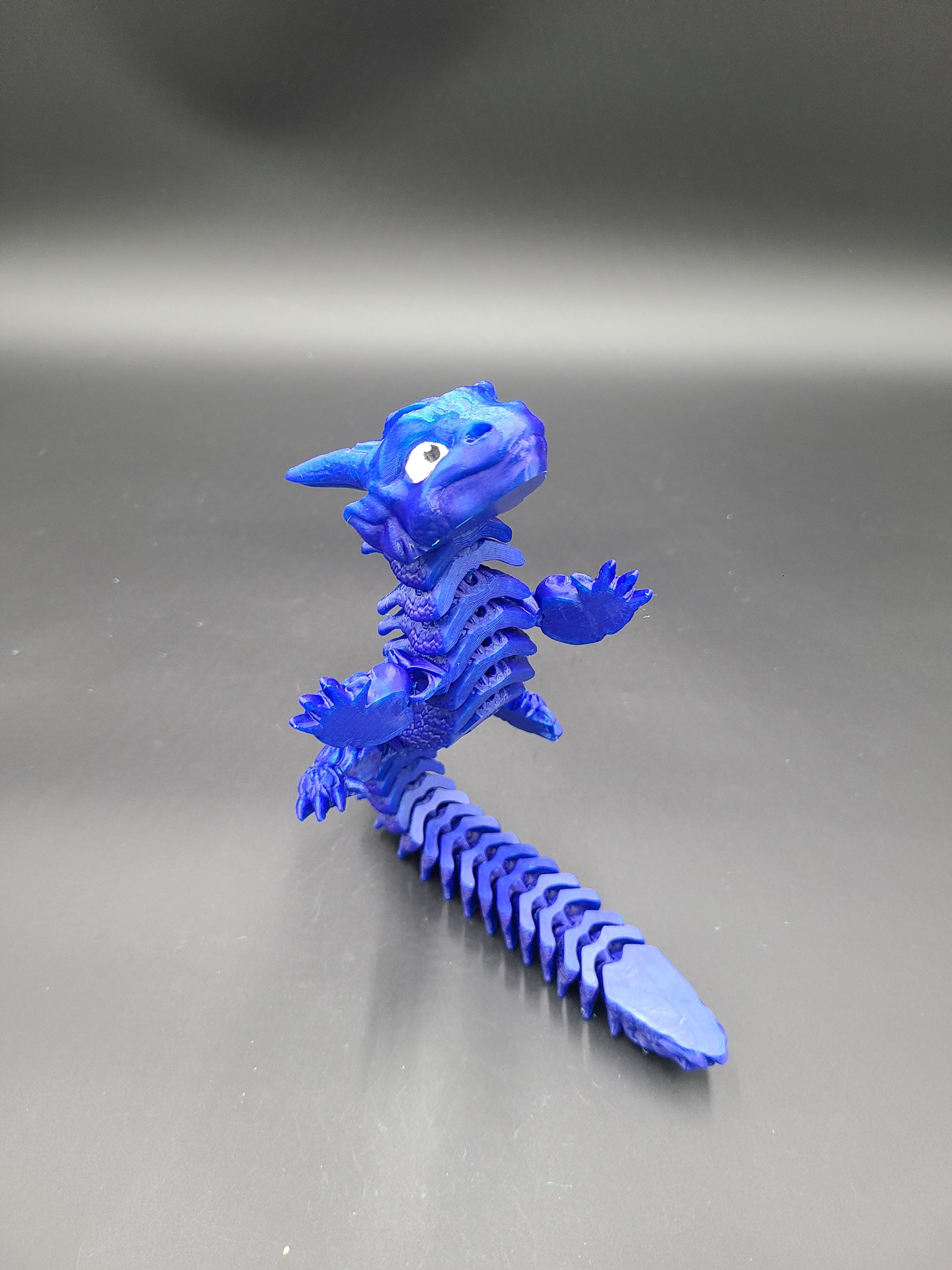 Cold Spell, Winter Dragon - Articulated Dragon Snap-Flex Fidget (LooseJoints) 3d model