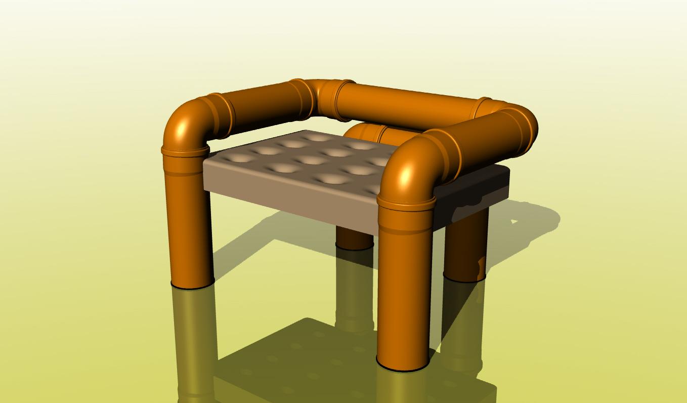 Super Mario Chair Pipe  3d model