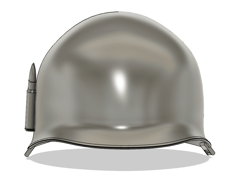 WWII US Army M1 Helmet with 30.06 ammo 3d model