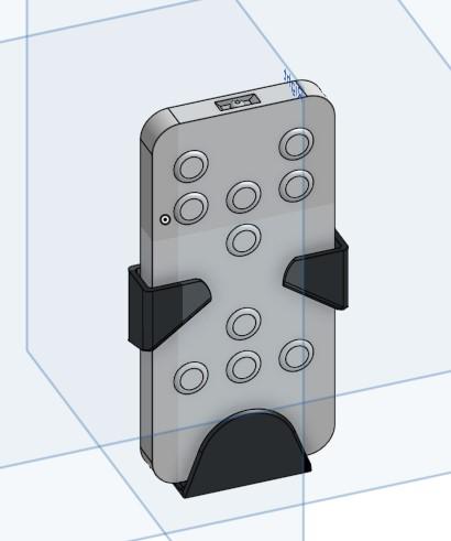 Generic LED Desk Lamp Remote Holder 3d model