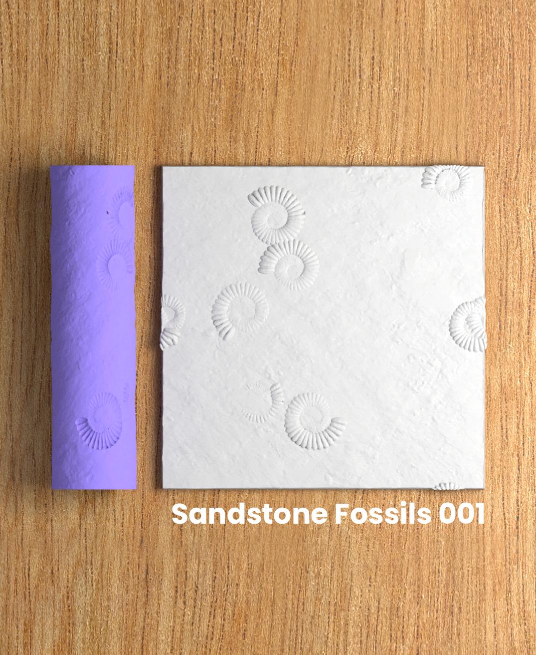 Collection Fuchsia | Sandstone Fossils 001 | Polymer Clay Seamless Texture Roller 3d model