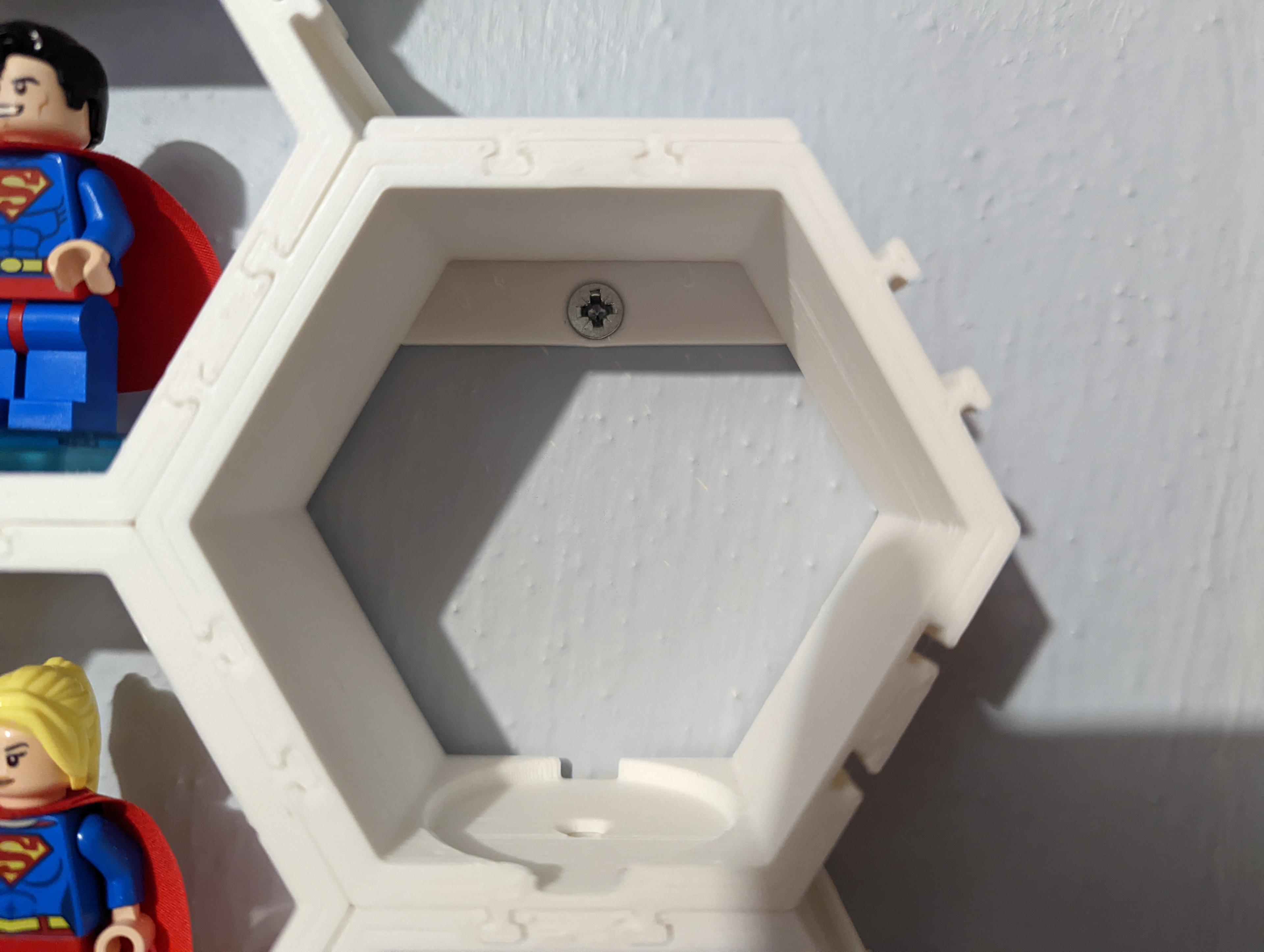 LEGO Minifig Hexagons Wall Mounts 3d model