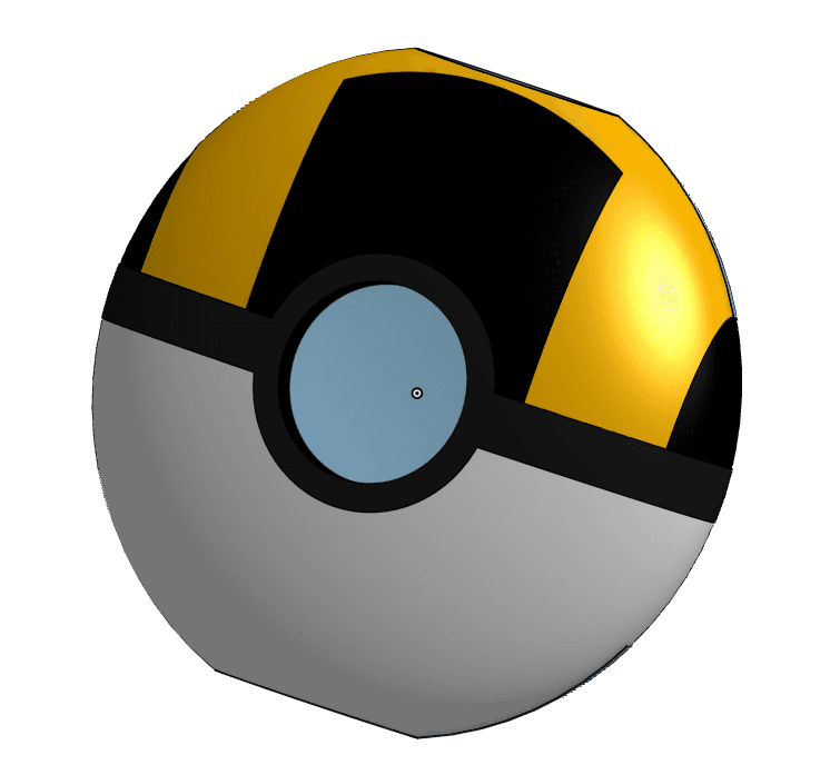 Ultra Ball Pokeball / Pokémon Go Plus + Protective Case 3d model